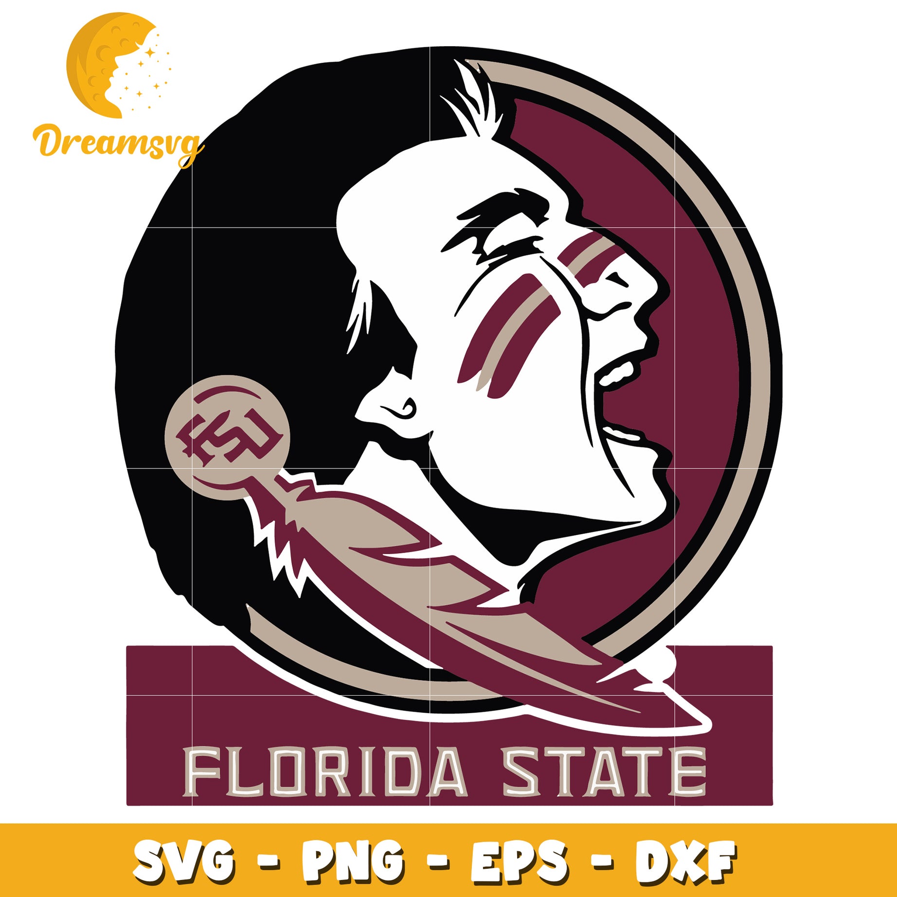 Florida State Seminoles Logo SVG Cut File for Crafts and Designs