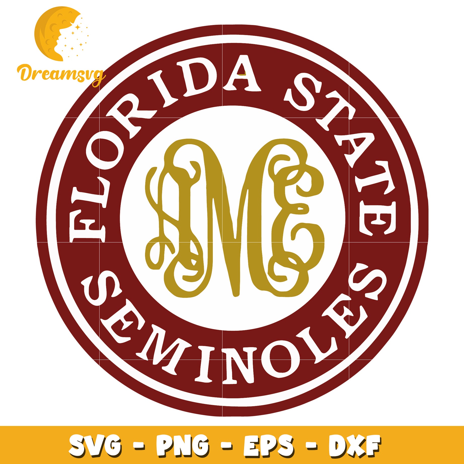 Florida State Seminoles Monogram SVG