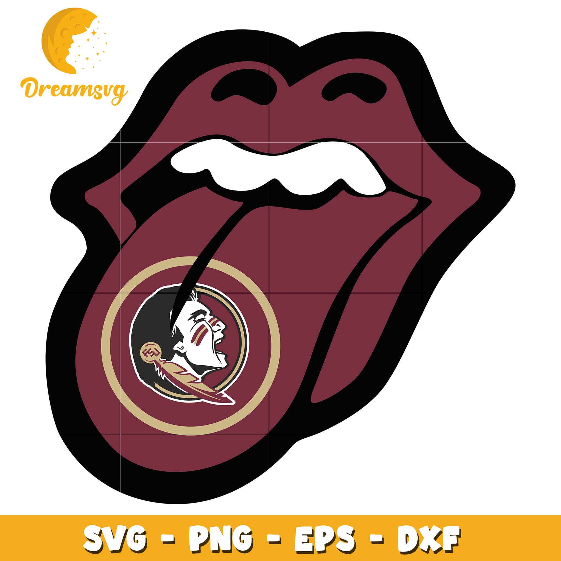 Florida State Seminoles Rolling Stones SVG