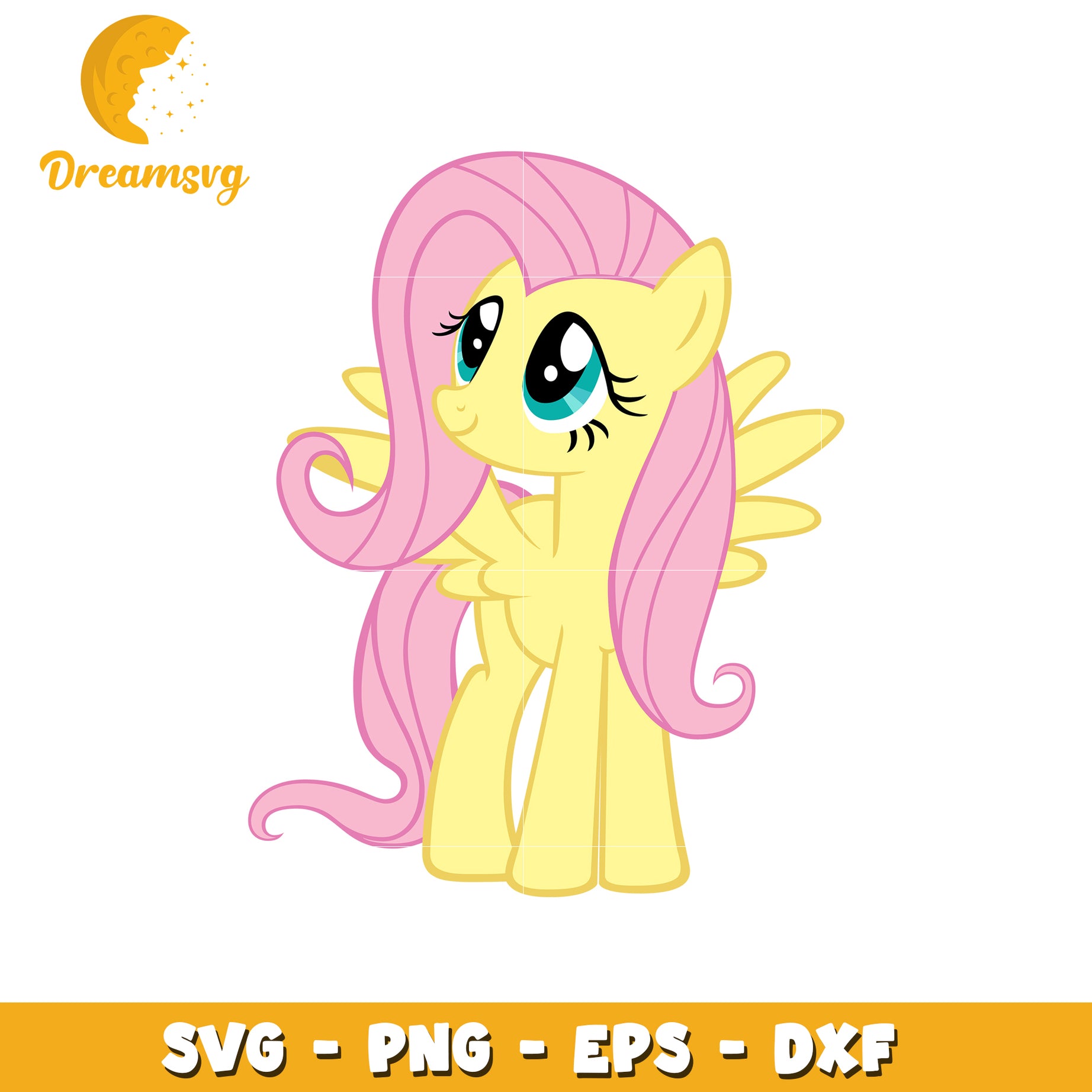 Fluttershy Pony SVG Cut File