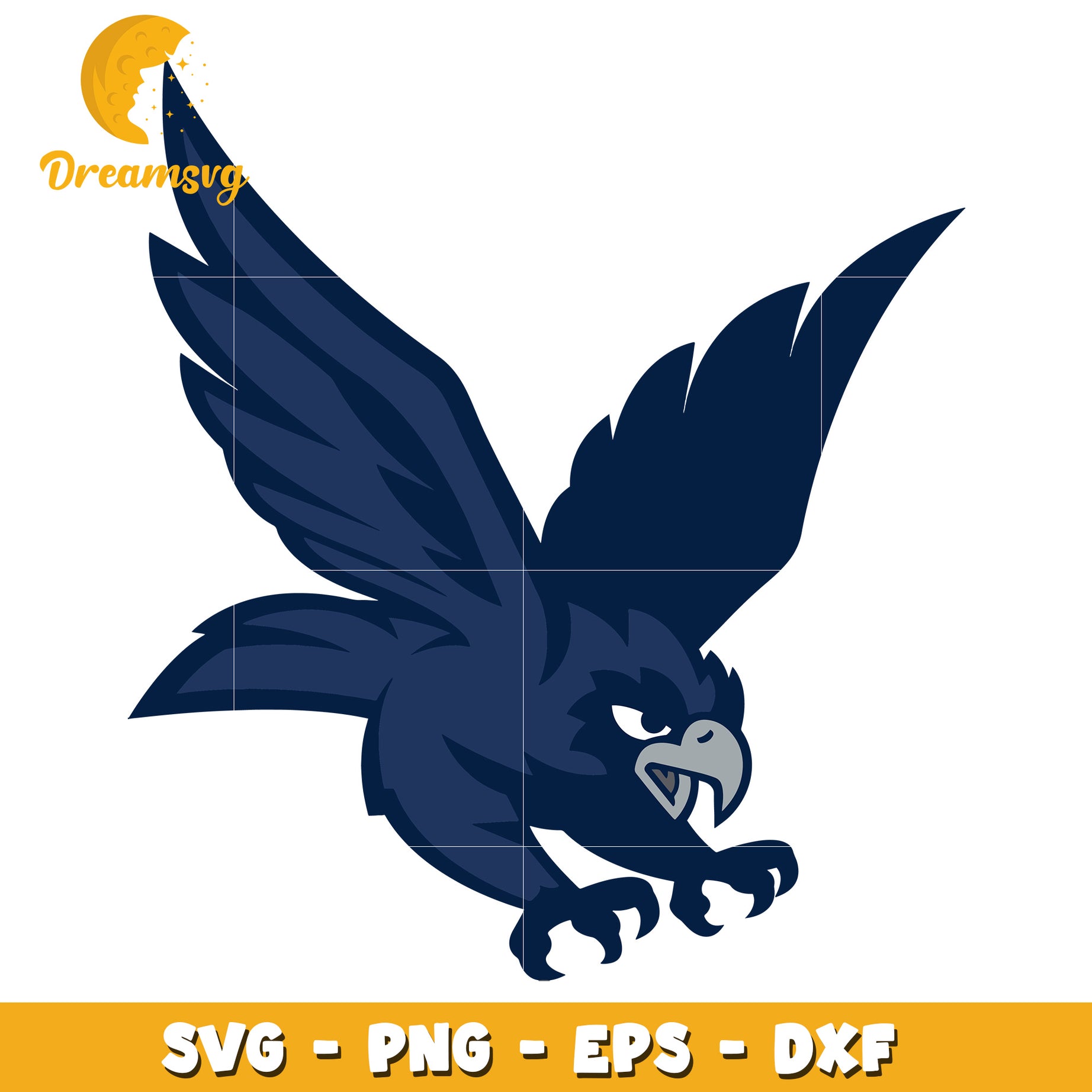 Flying Owl SVG PNG EPS DXF Cut File