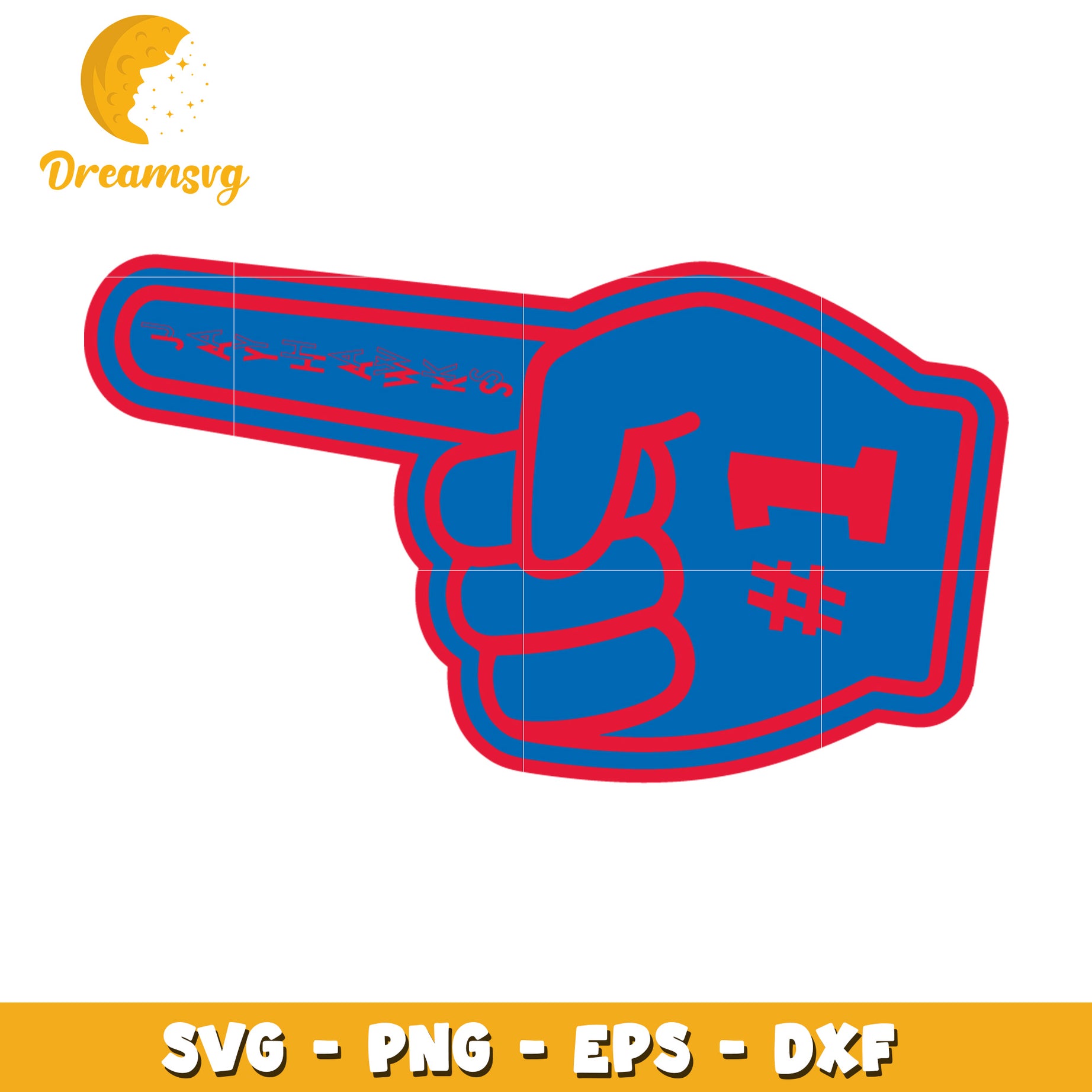 Foam Finger SVG PNG EPS DXF Cut File