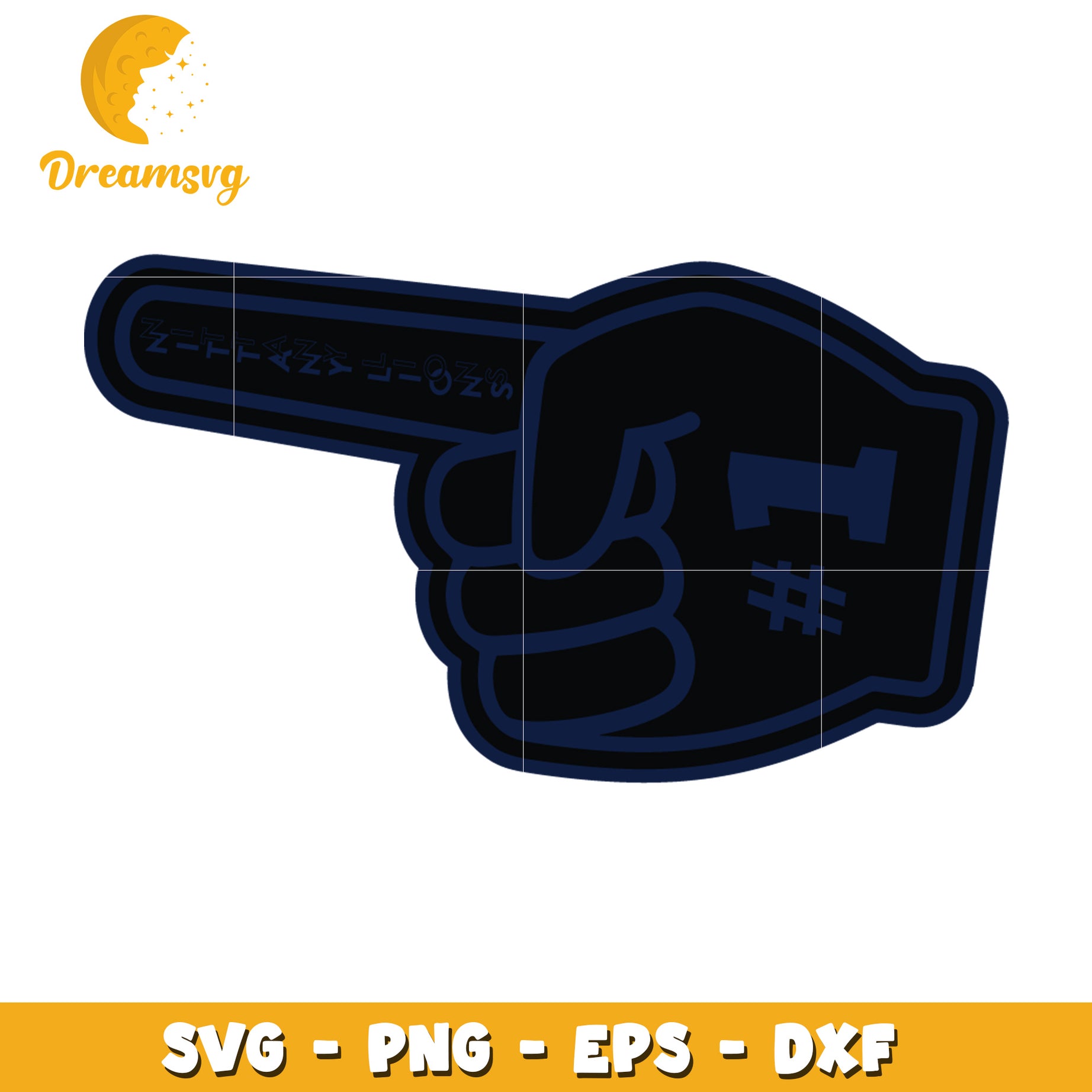 Foam Finger SVG PNG EPS DXF Cut File