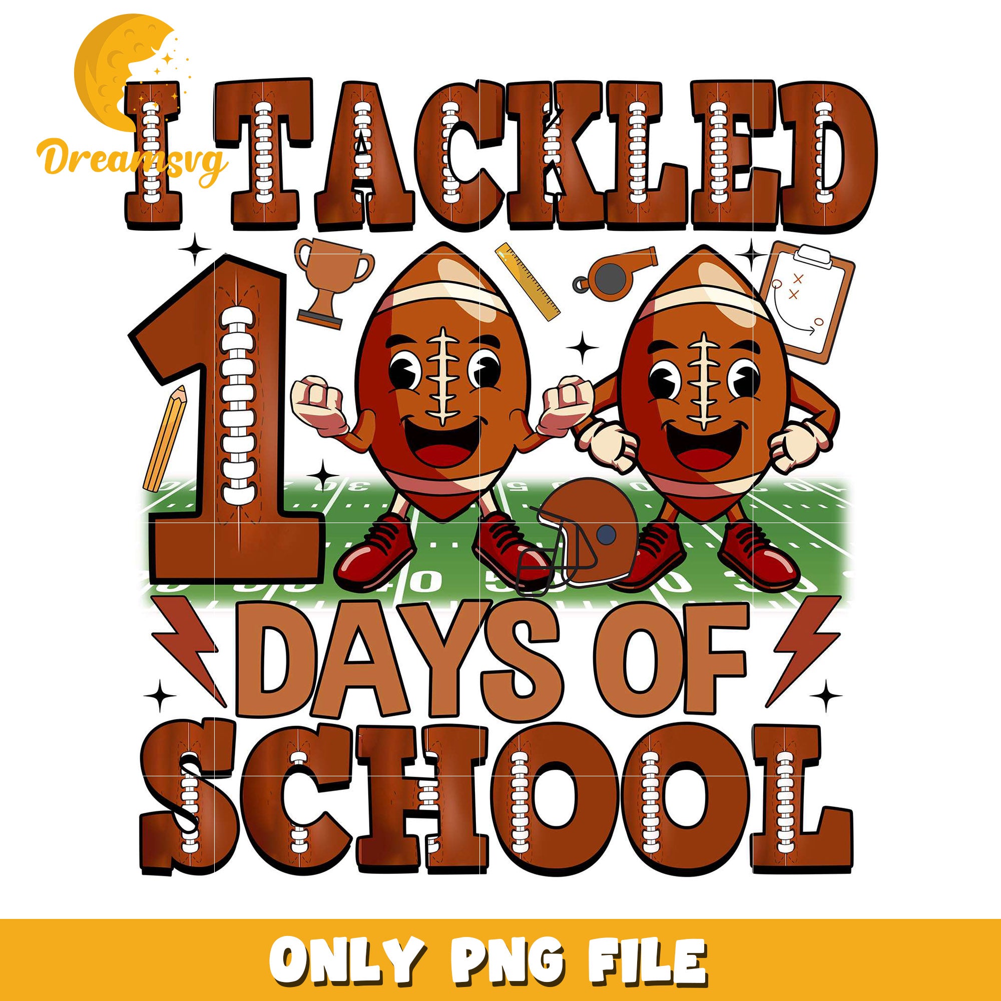 Football 100 Days School PNG – DreamSVG Store