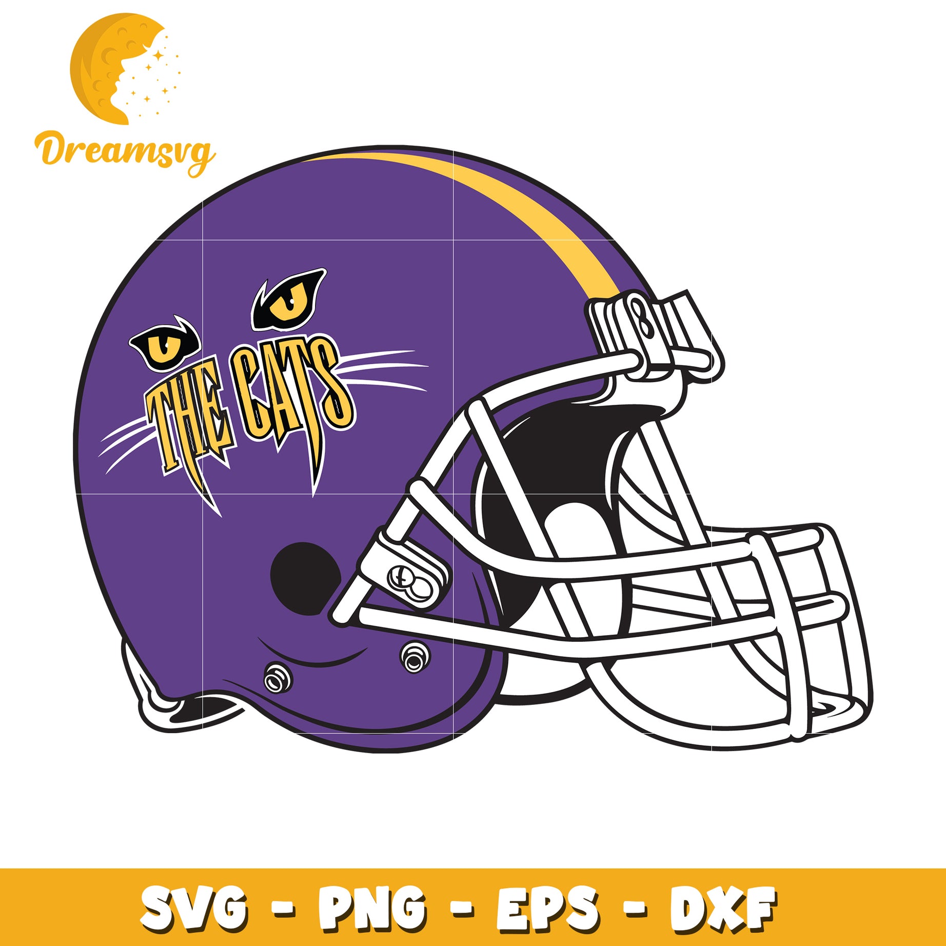 Football Helmet SVG Cut File The Cats