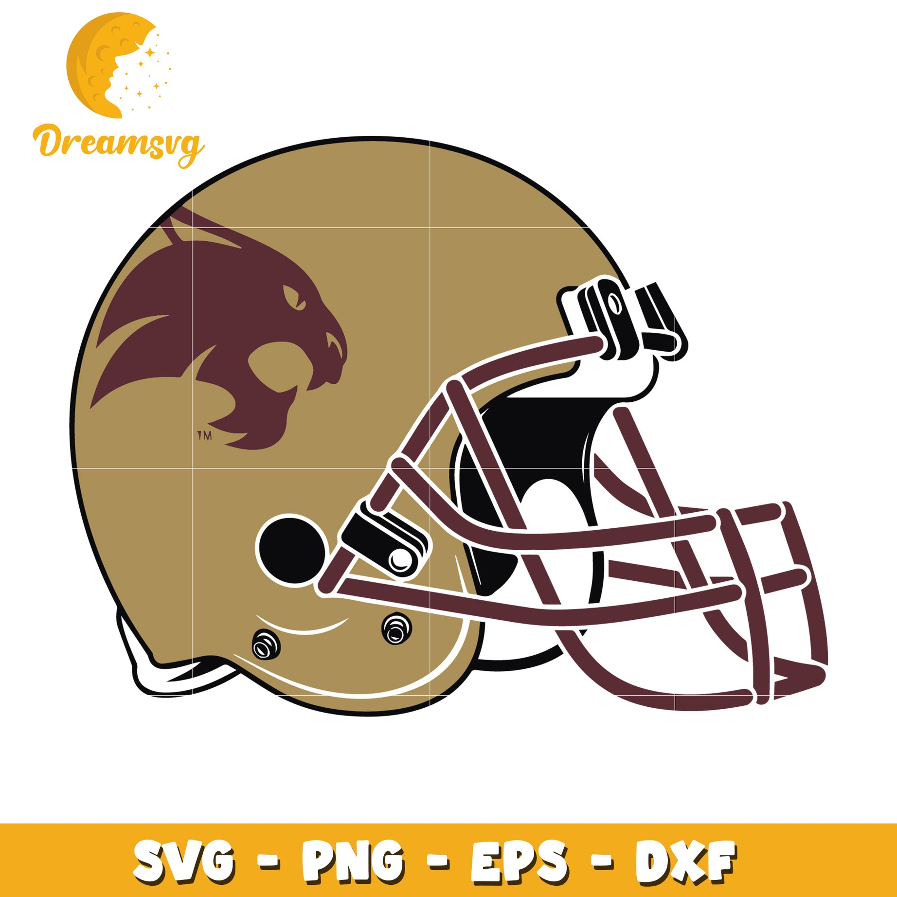 Football Helmet SVG Design for DIY Craft Projects and Prints