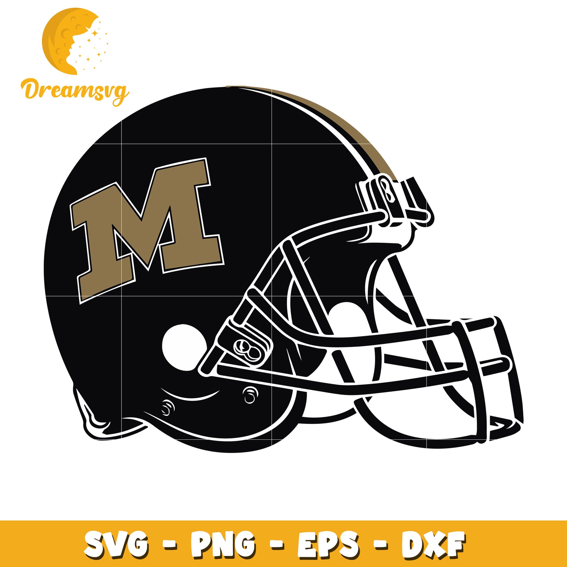 Football Helmet SVG PNG EPS DXF Cut File