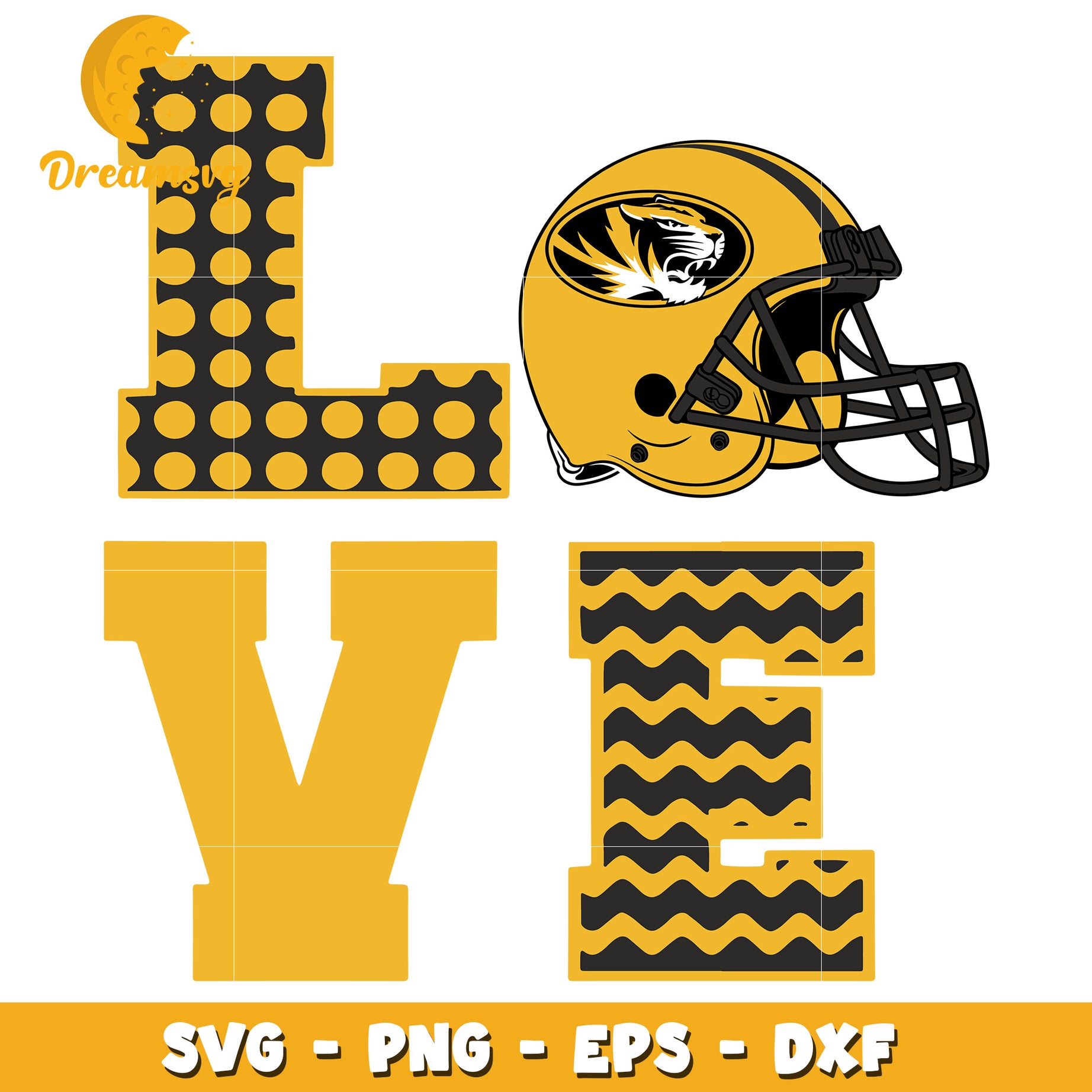 Football Love SVG Cut File