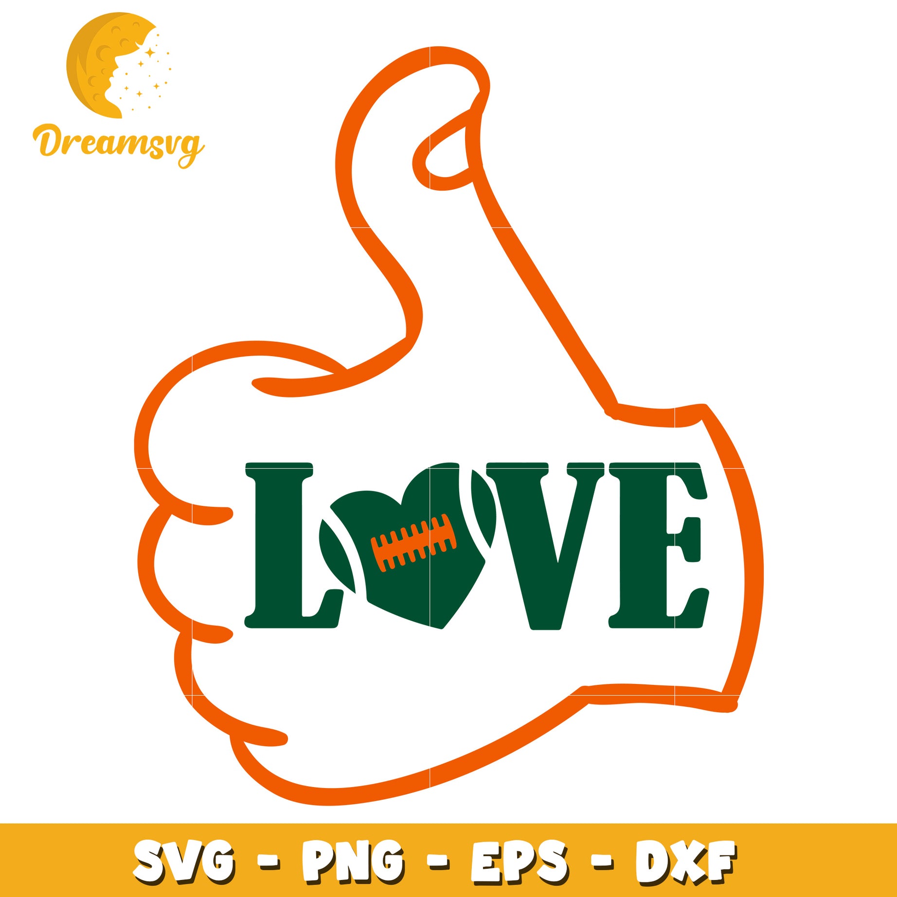 Football Love SVG Design for Sports Fans and Crafters