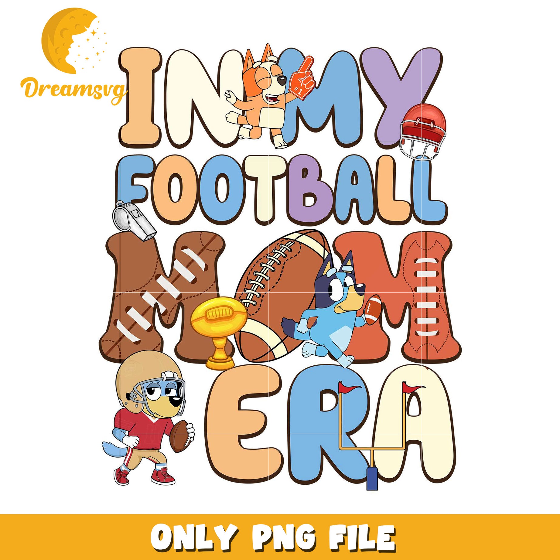 Football Mom PNG Design