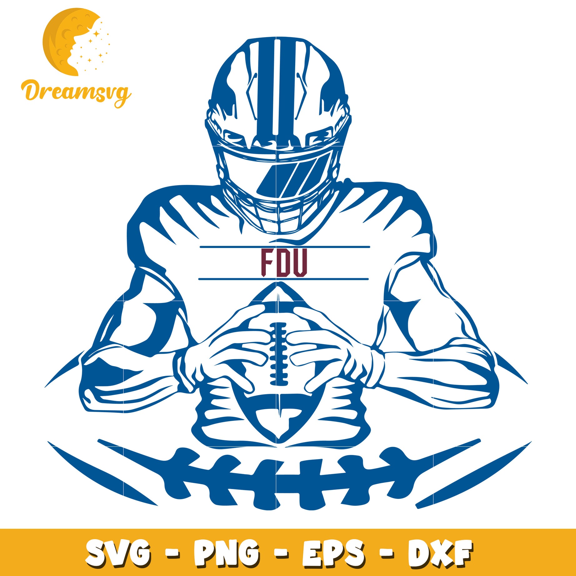 Football Player SVG PNG EPS DXF Cut File