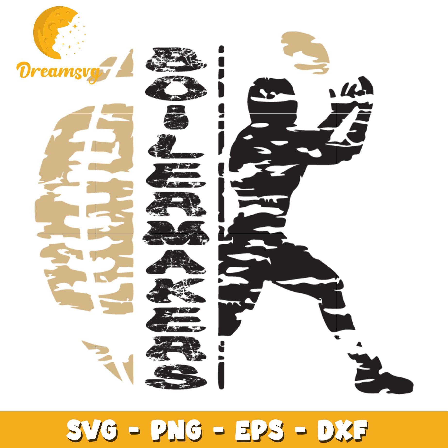 Football Player SVG PNG EPS DXF Cut File