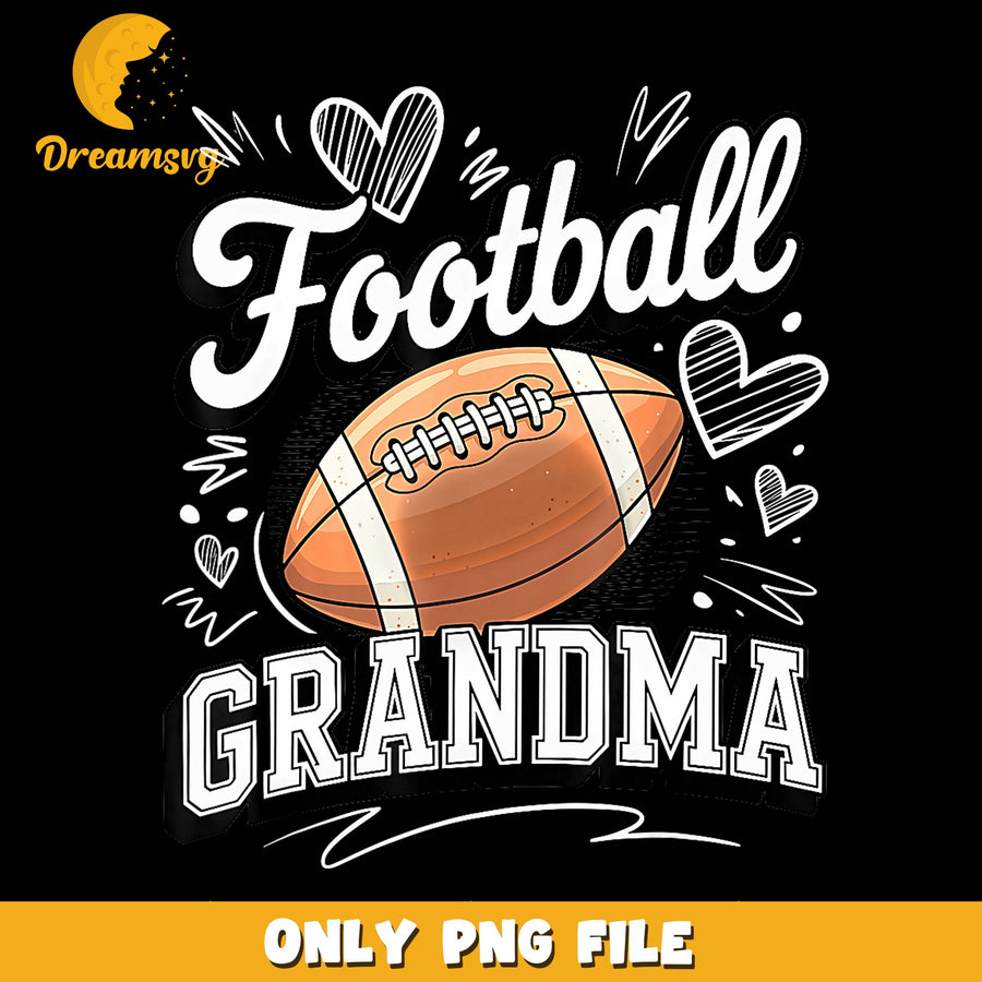 Football Grandma PNG, Love Football Grandma Design, Game Day PNG