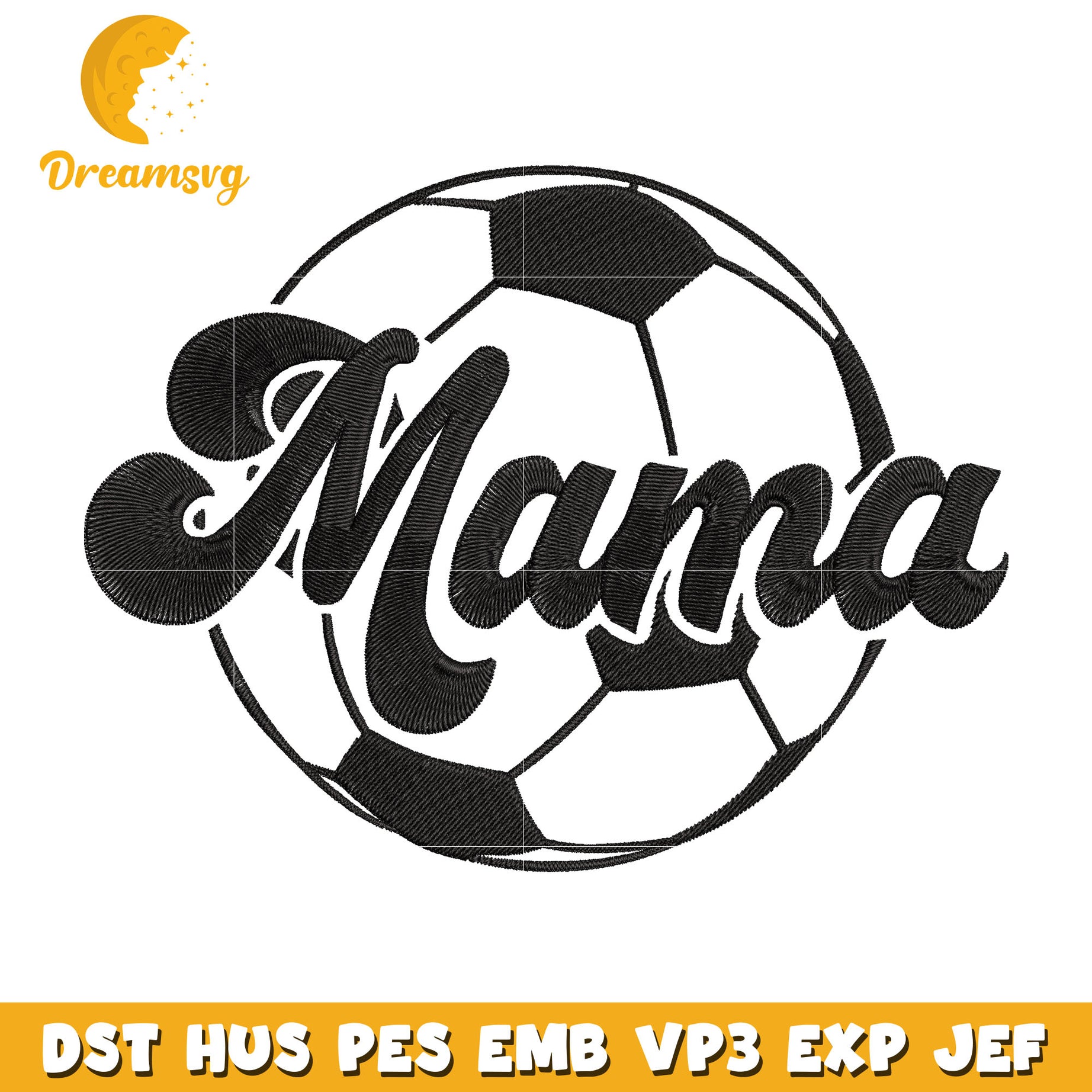 Football mama embroidery design