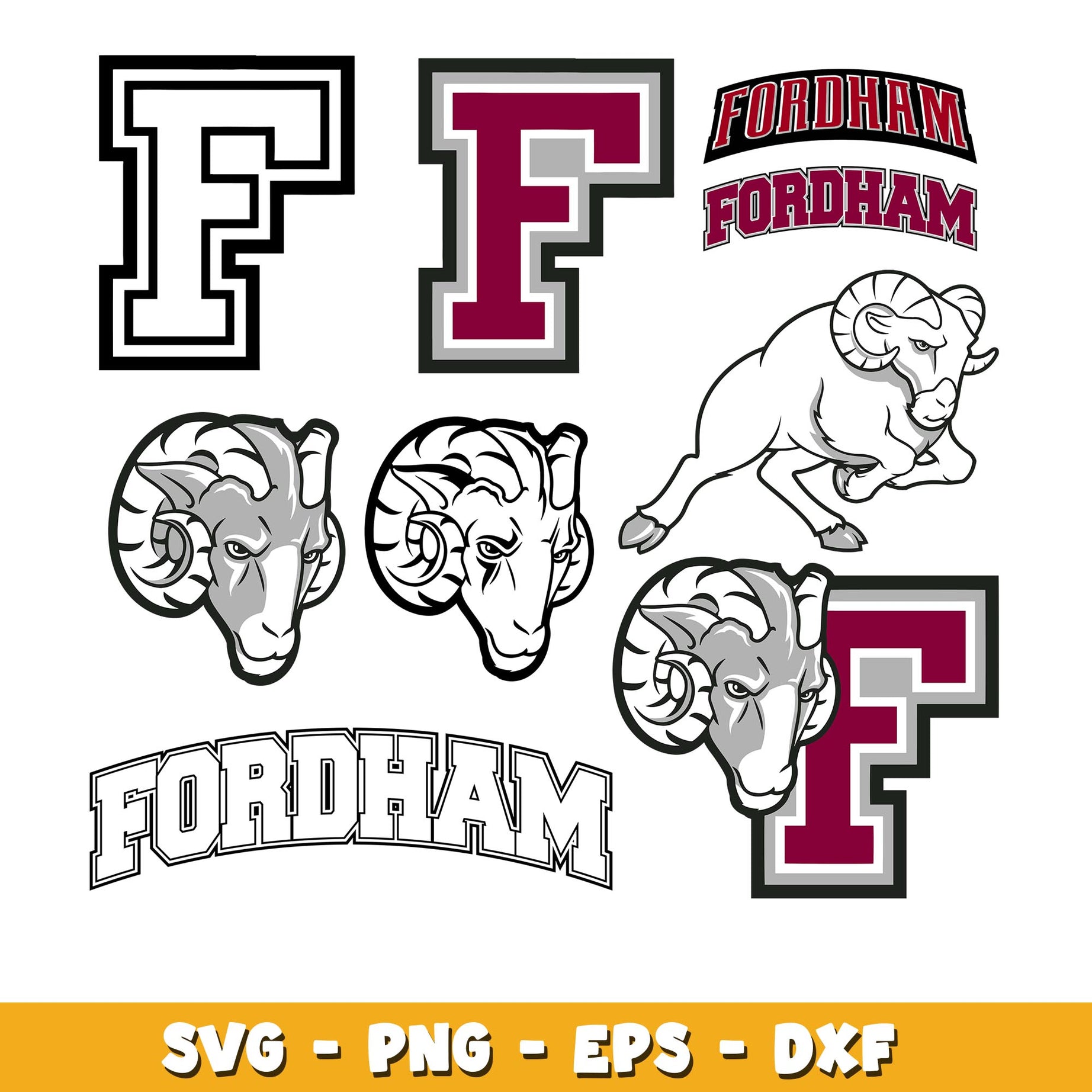 Fordham Rams Bundle svg, Fordham Rams logo svg, ncaa svg  