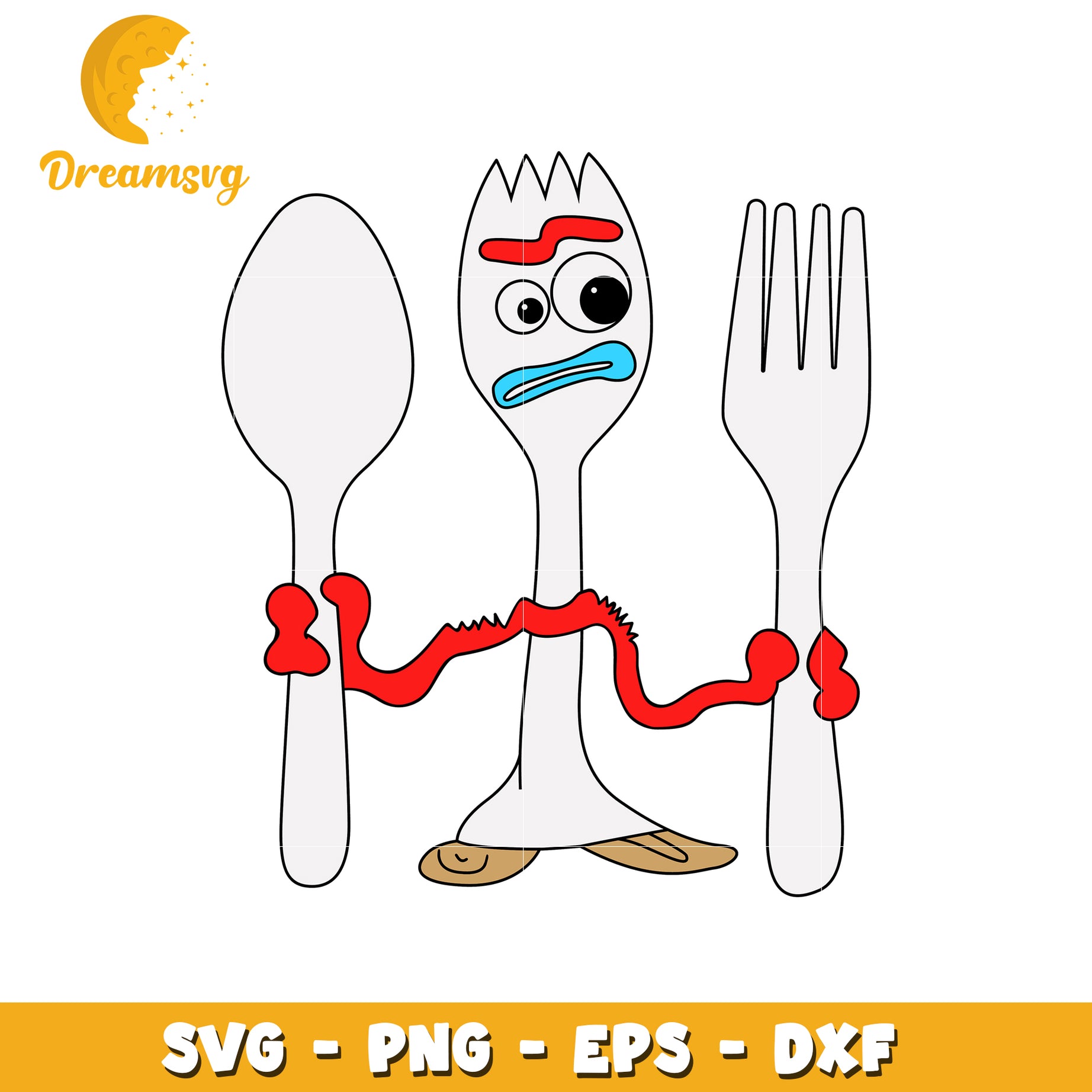 Forky SVG Cut File - Toy Story