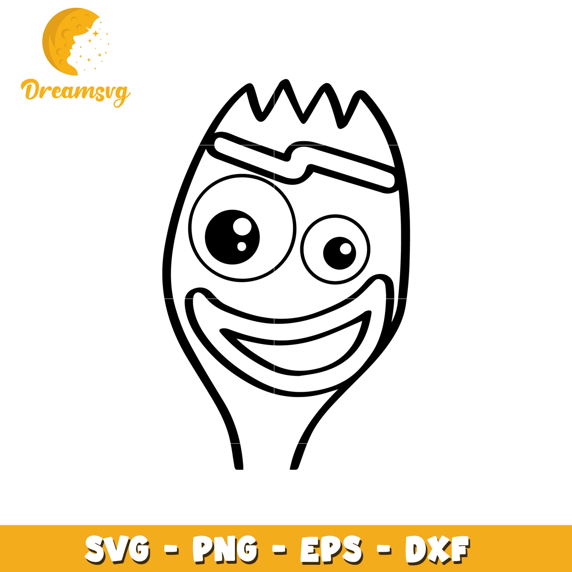 Forky SVG Cut File PNG EPS DXF