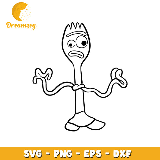 Forky SVG Cut File PNG, EPS, DXF