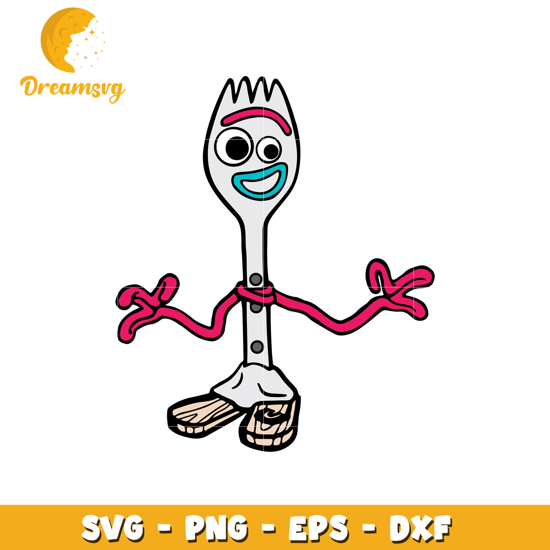 Forky SVG Cut File Toy Story PNG EPS DXF