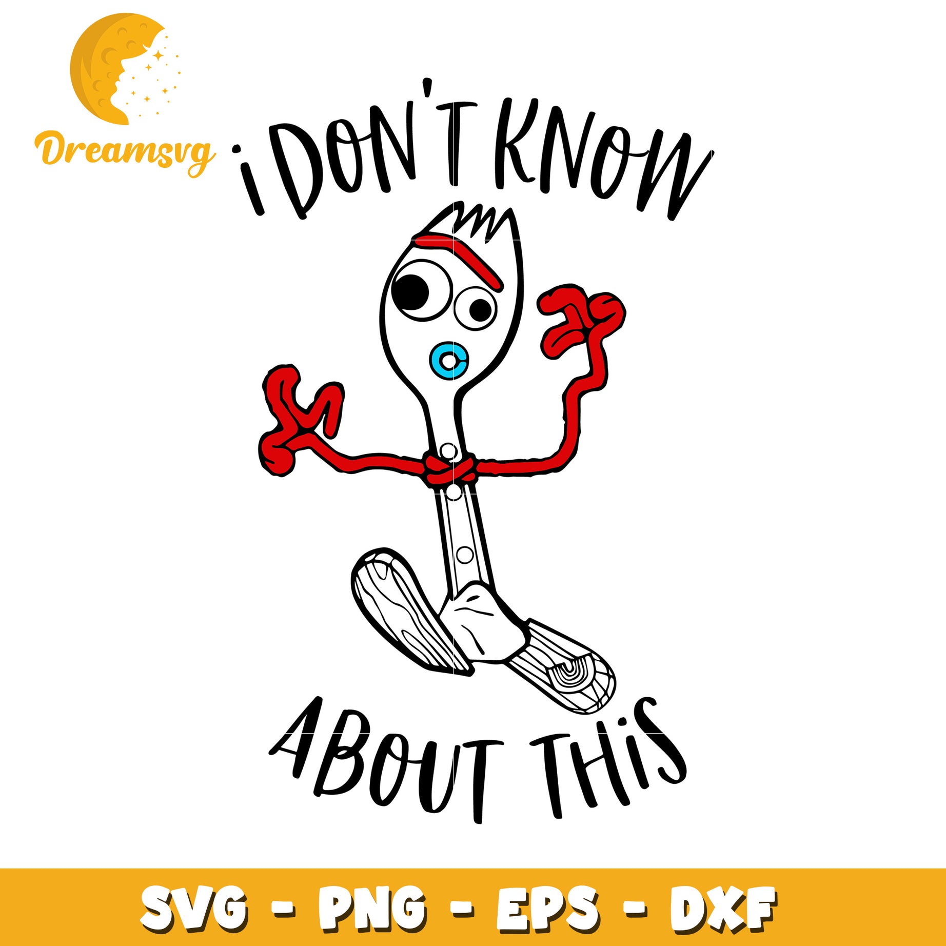 Forky SVG PNG EPS DXF Cut File