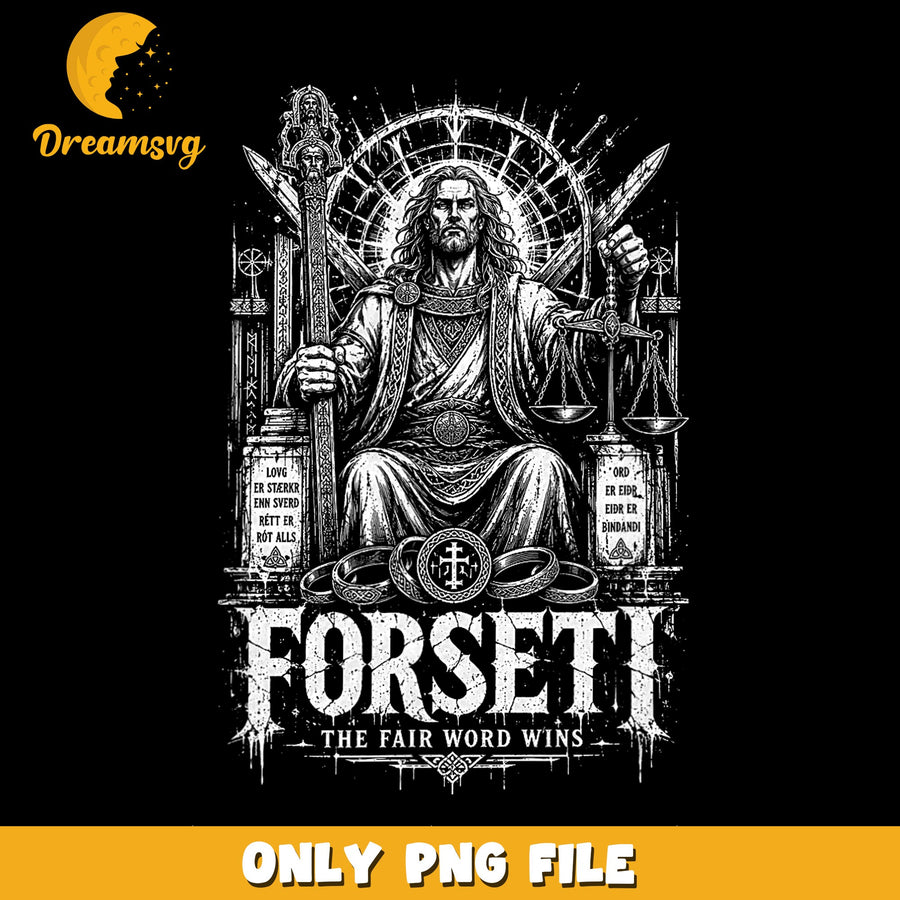 Forseti Norse God Of Justice PNG, Viking Mythology Warrior, Pagan PNG