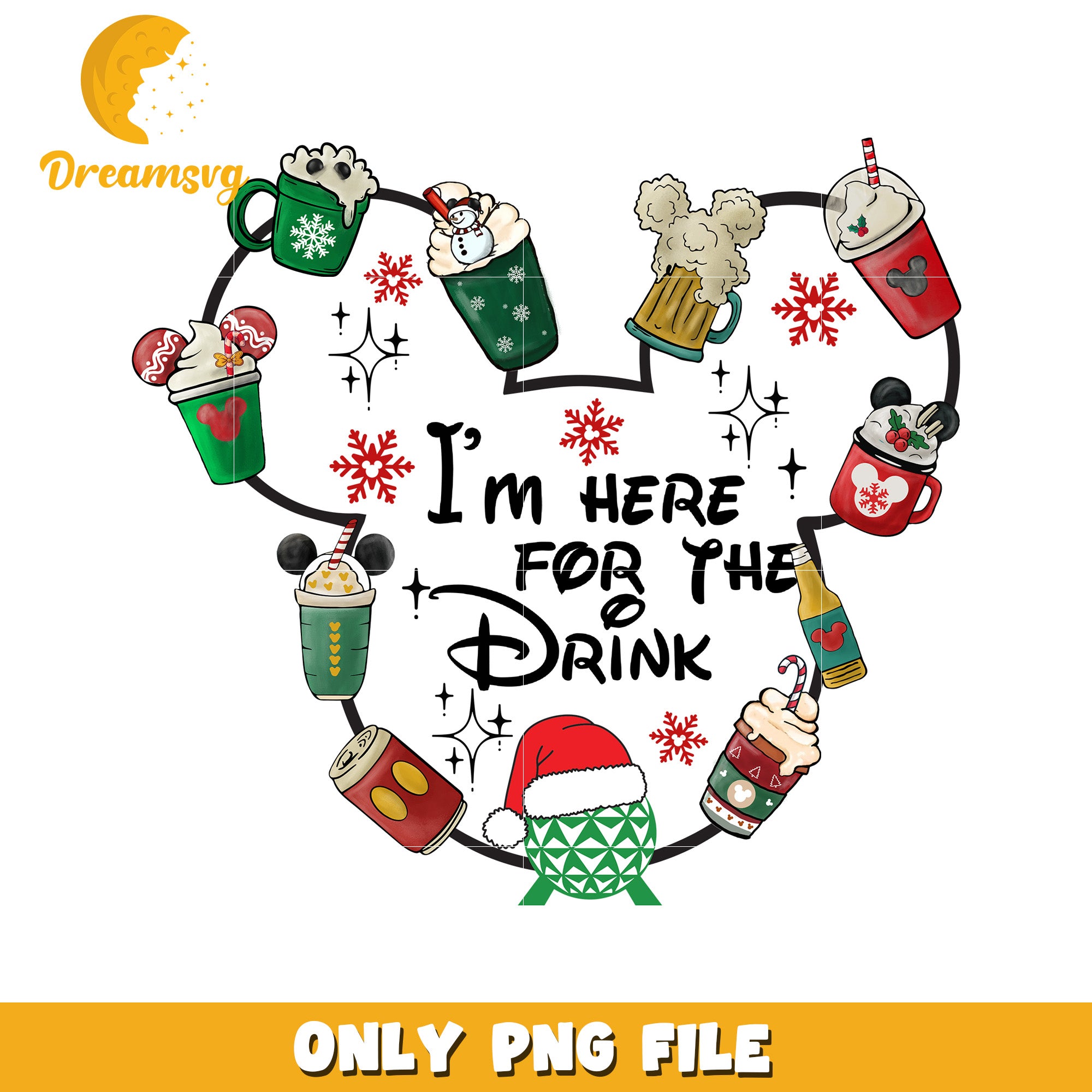 For the drink png, disney celebration png, christmas dream png