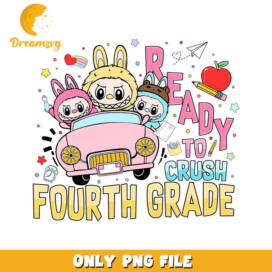 Forth grade design png, have a seat labubu​ png, labubu doll png