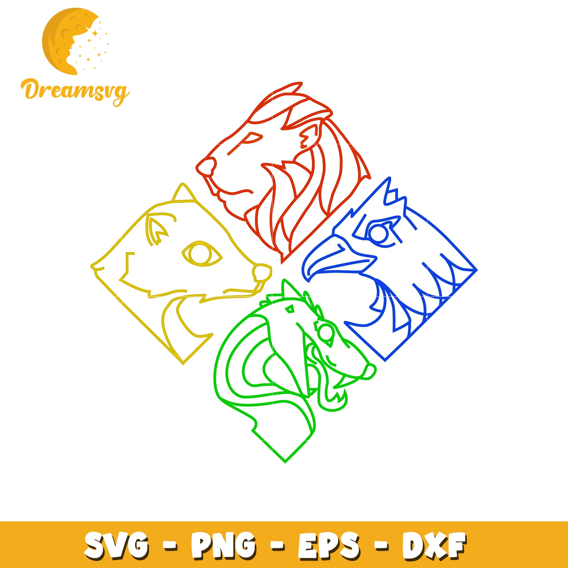Four Animal SVG Cut File Bundle