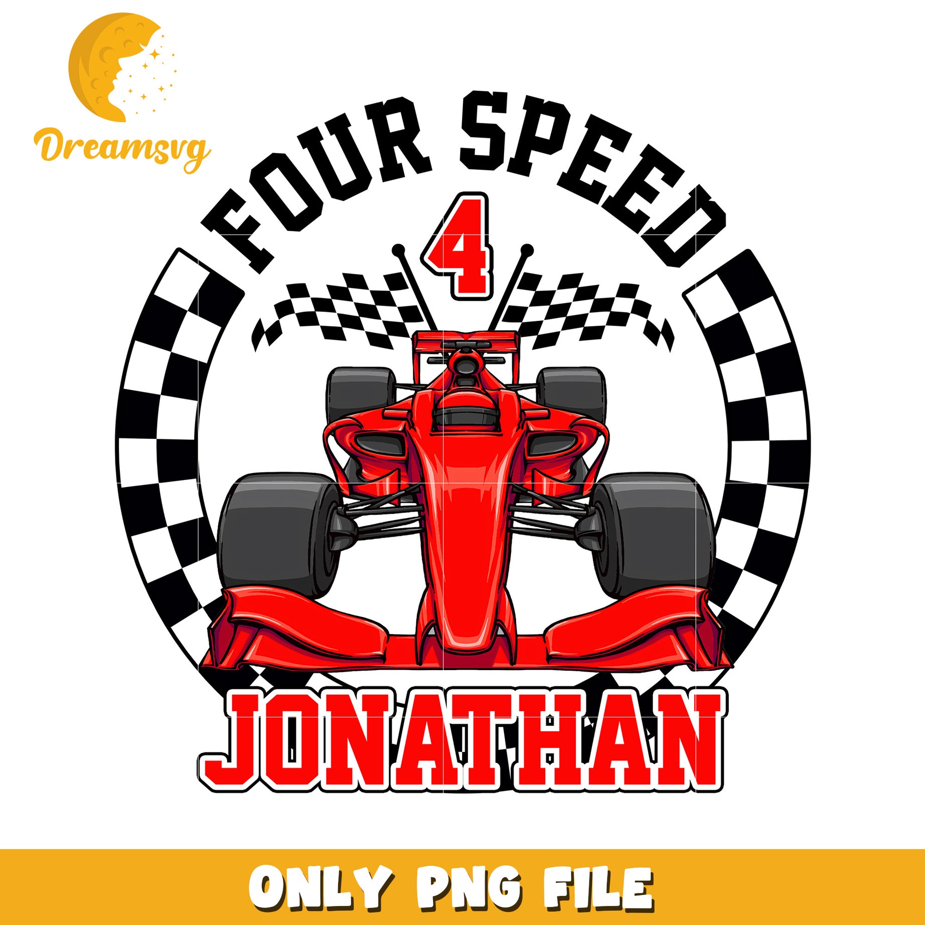 Four speed jonathan png, personalized design png, speed theme png