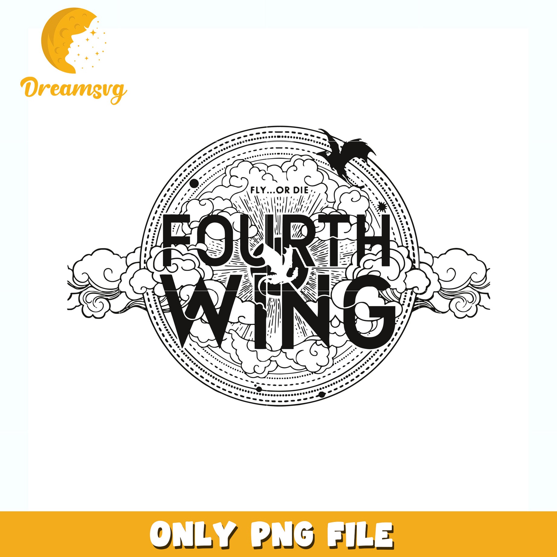 Fourth Wing Rebecca Yoros Best SVG Cutting Digital Files_SVG100623T003
