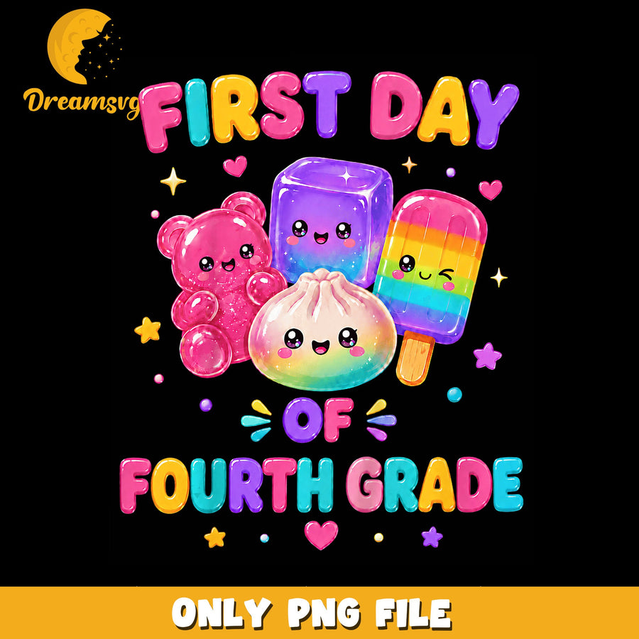 Fourth Grade PNG, First Day Theme, Cute Design PNG