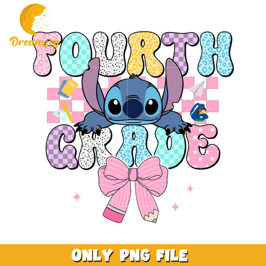 Fourth grade bowtie stitch png, lilo and stitch png, funny stitch png