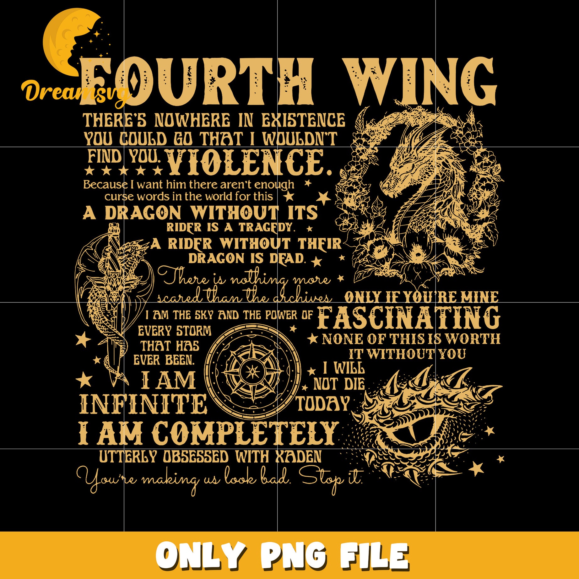 Fourth wing basgiath war orange design college, fourth wing game png