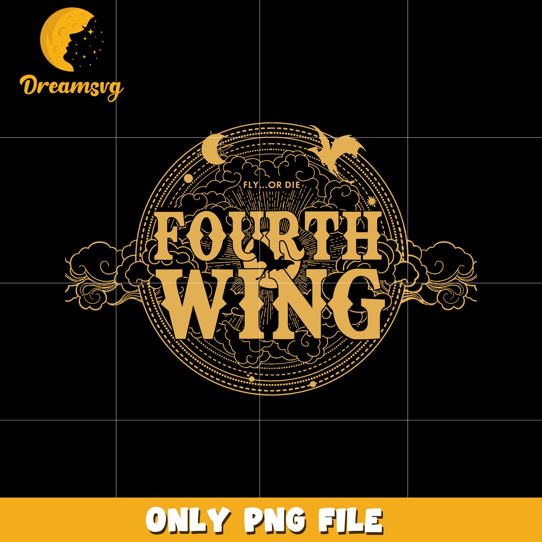 Fourth wing design png, fantasy book design png, basgiath war college png
