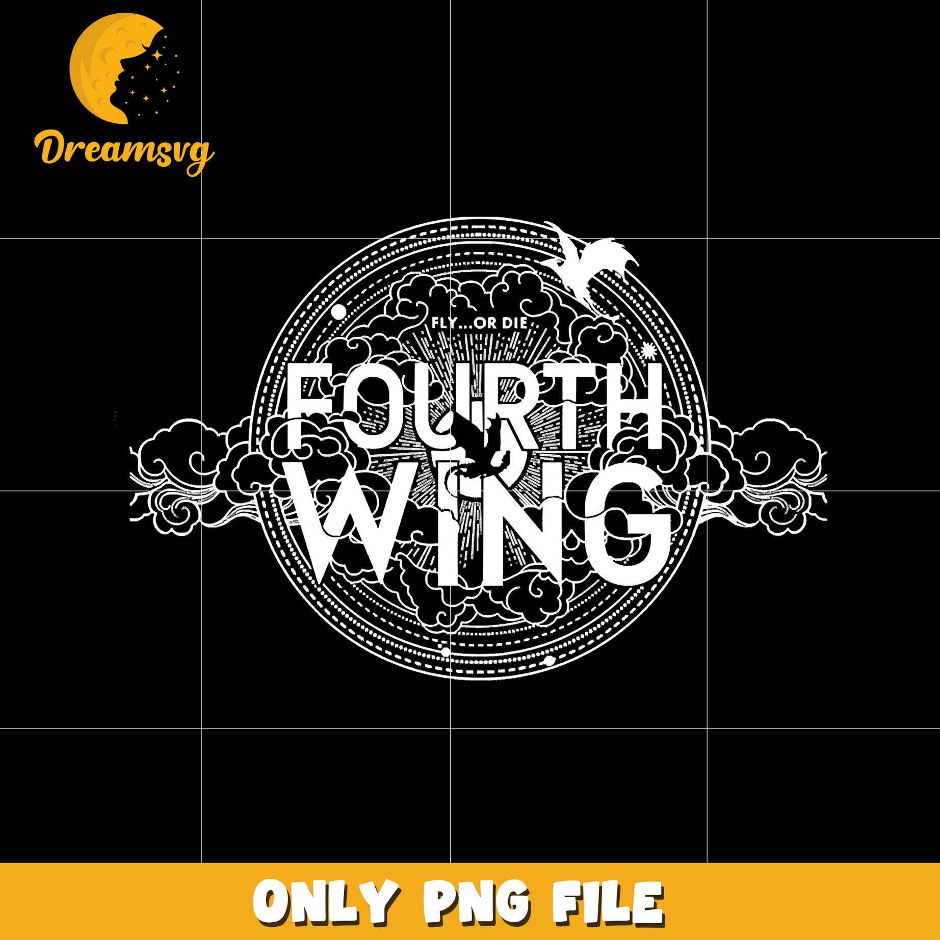 Fourth wing white creative design png, basgiath war college png, dragon rider png