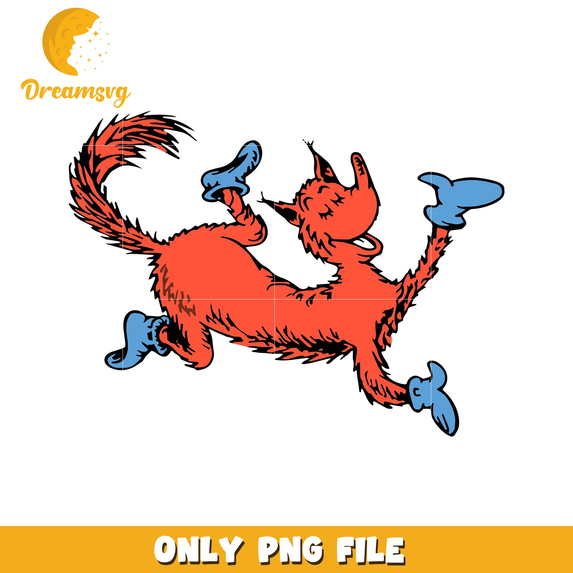Fox in the sock character png, dr seuss fox png, cartoon png