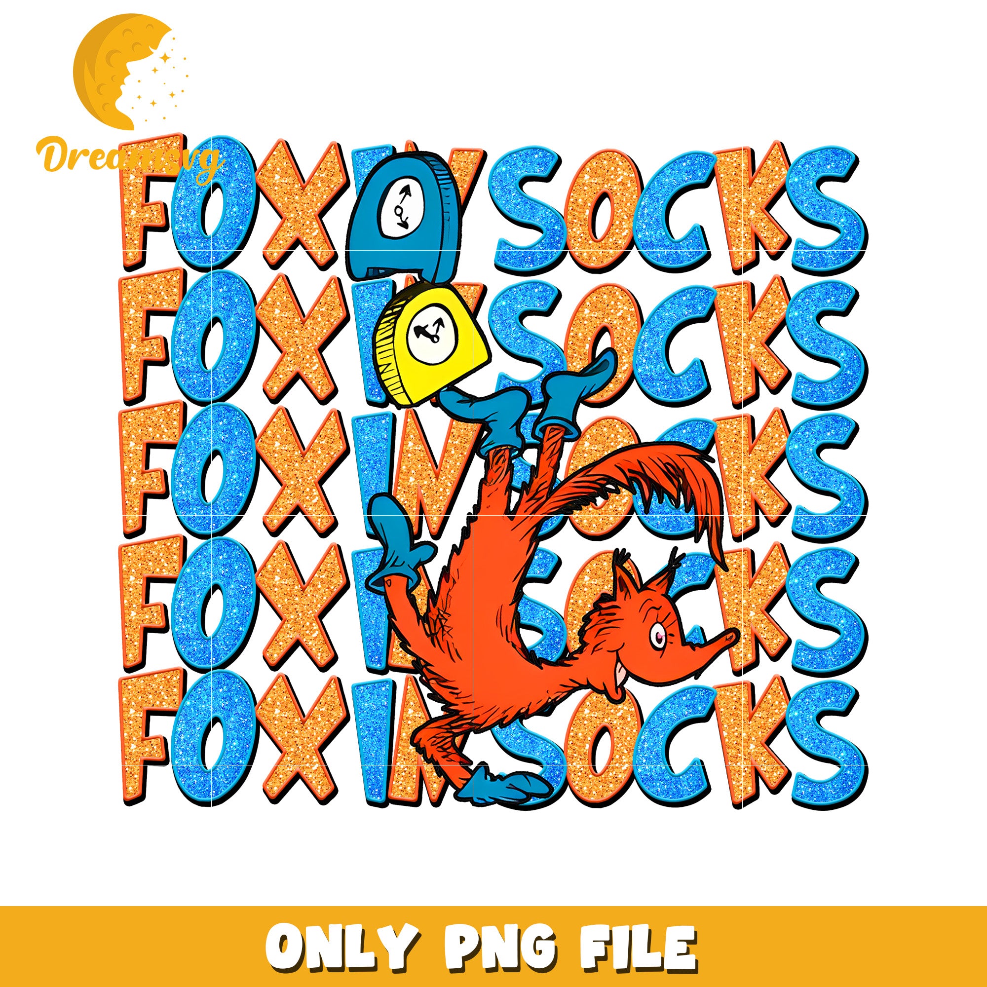 Foxy Socks PNG Sublimation Design