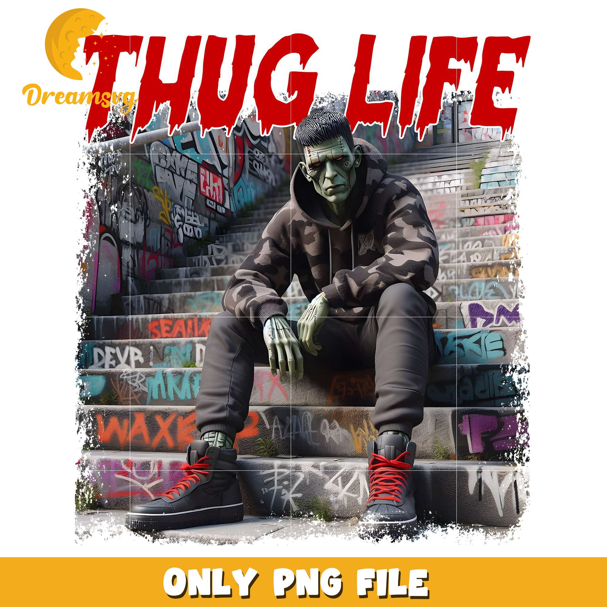 Frankenstain thug life design png, halloween games​​ png, halloween cookies​ png