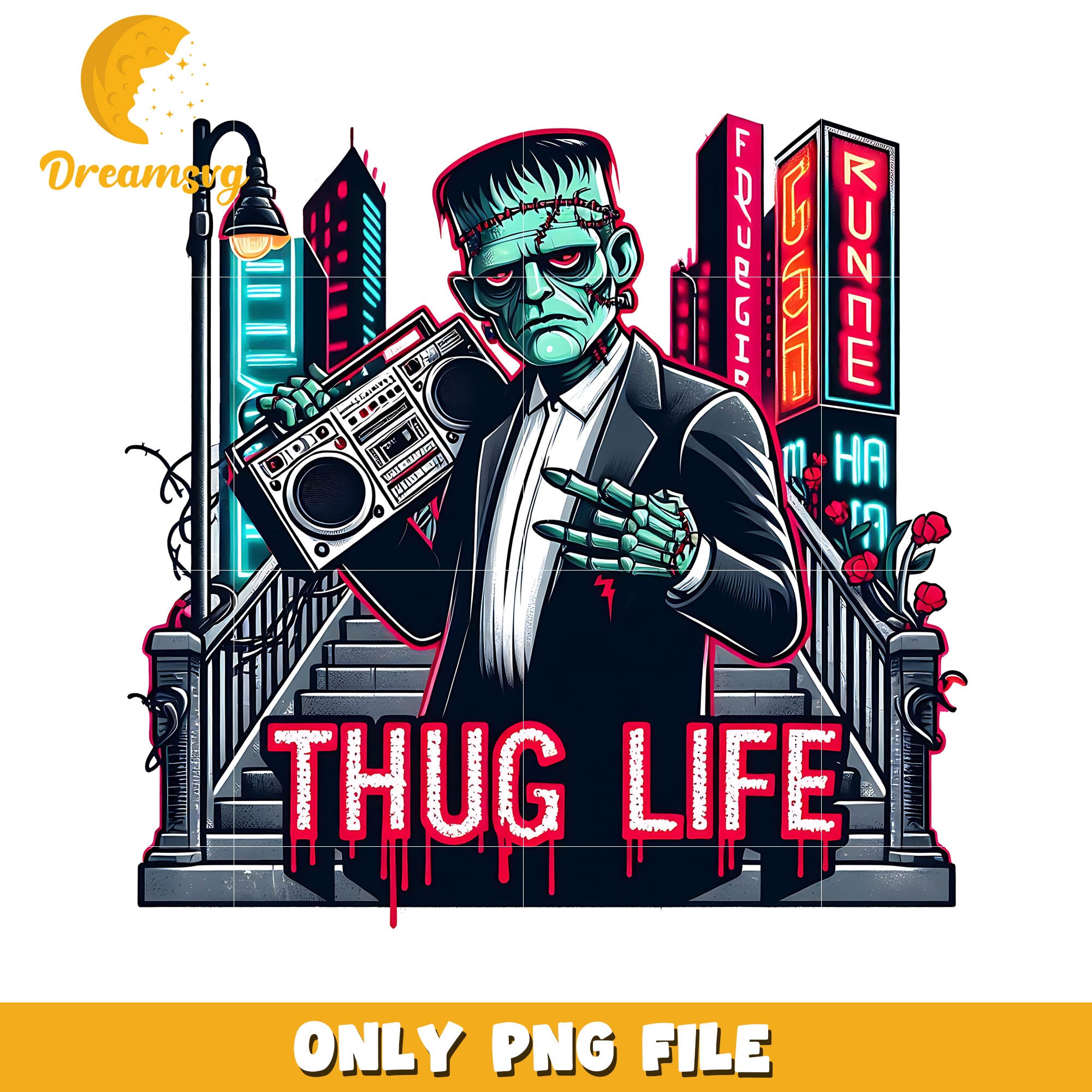Frankenstein thug life horror killer png, Halloween horror movies png