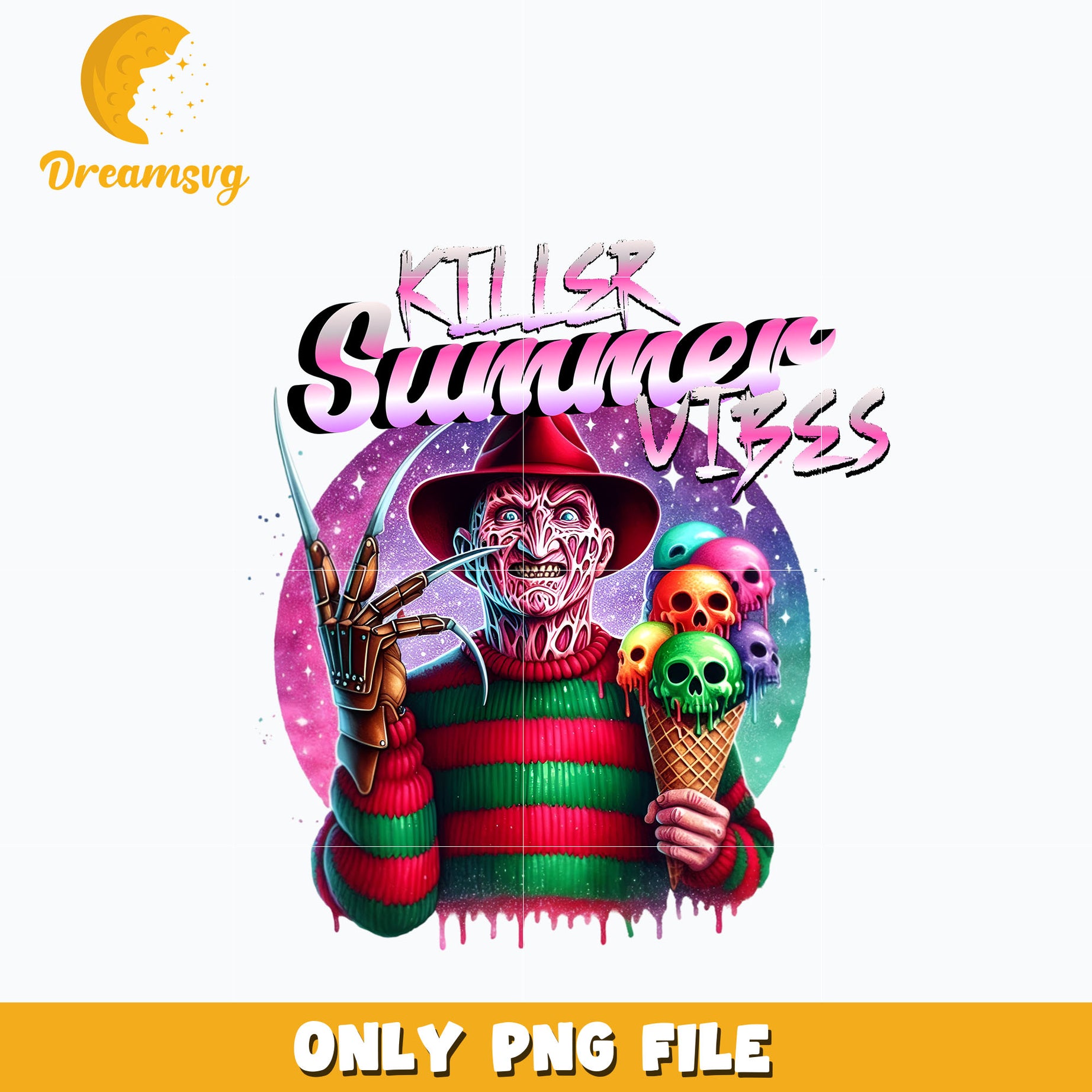 killer summer vibes Freddy Krueger png