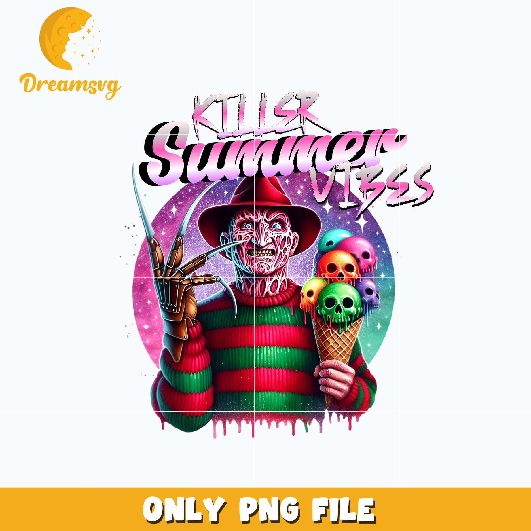 killer summer vibes Freddy Krueger Png, Halloween png