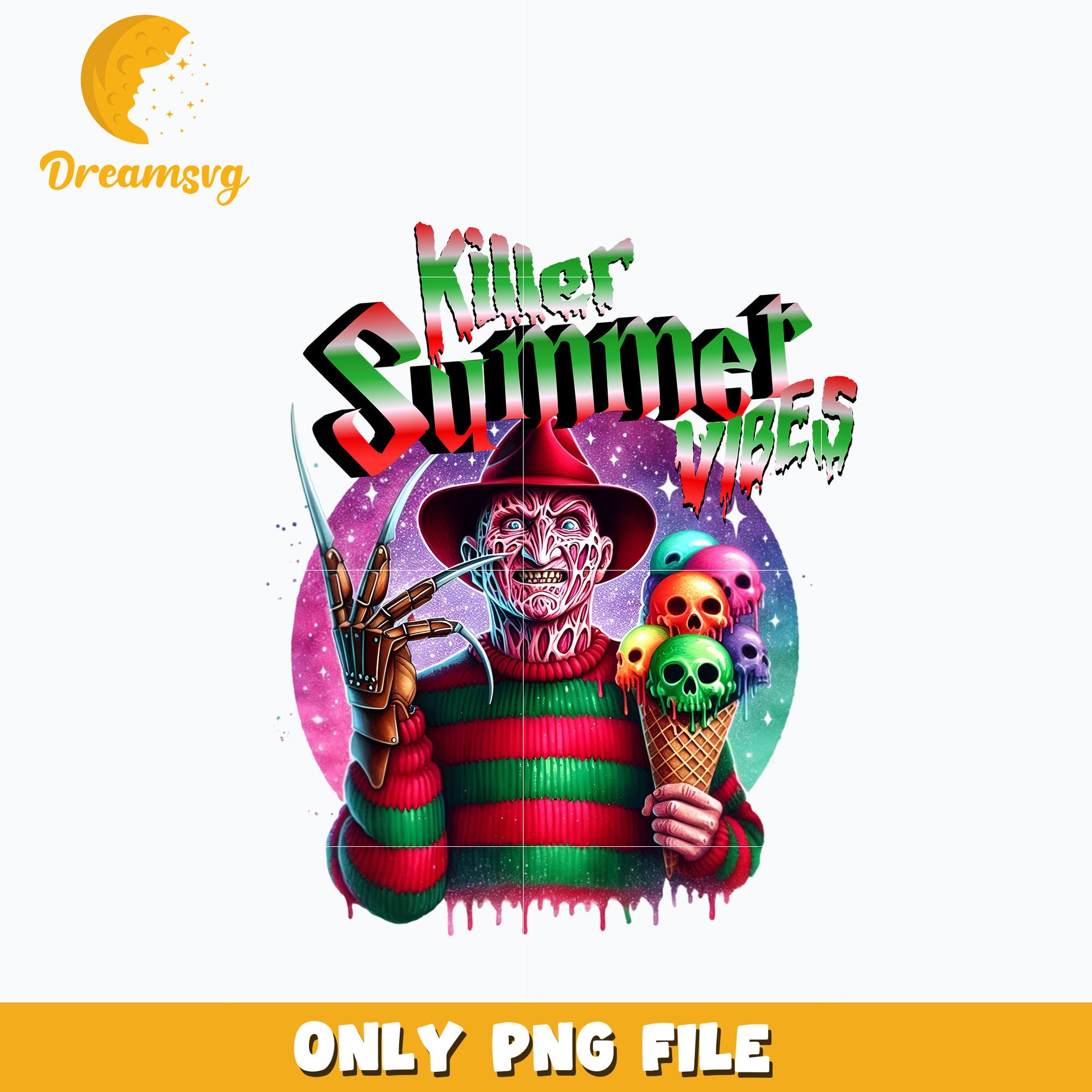 Killer summer vibes Freddy Krueger design png