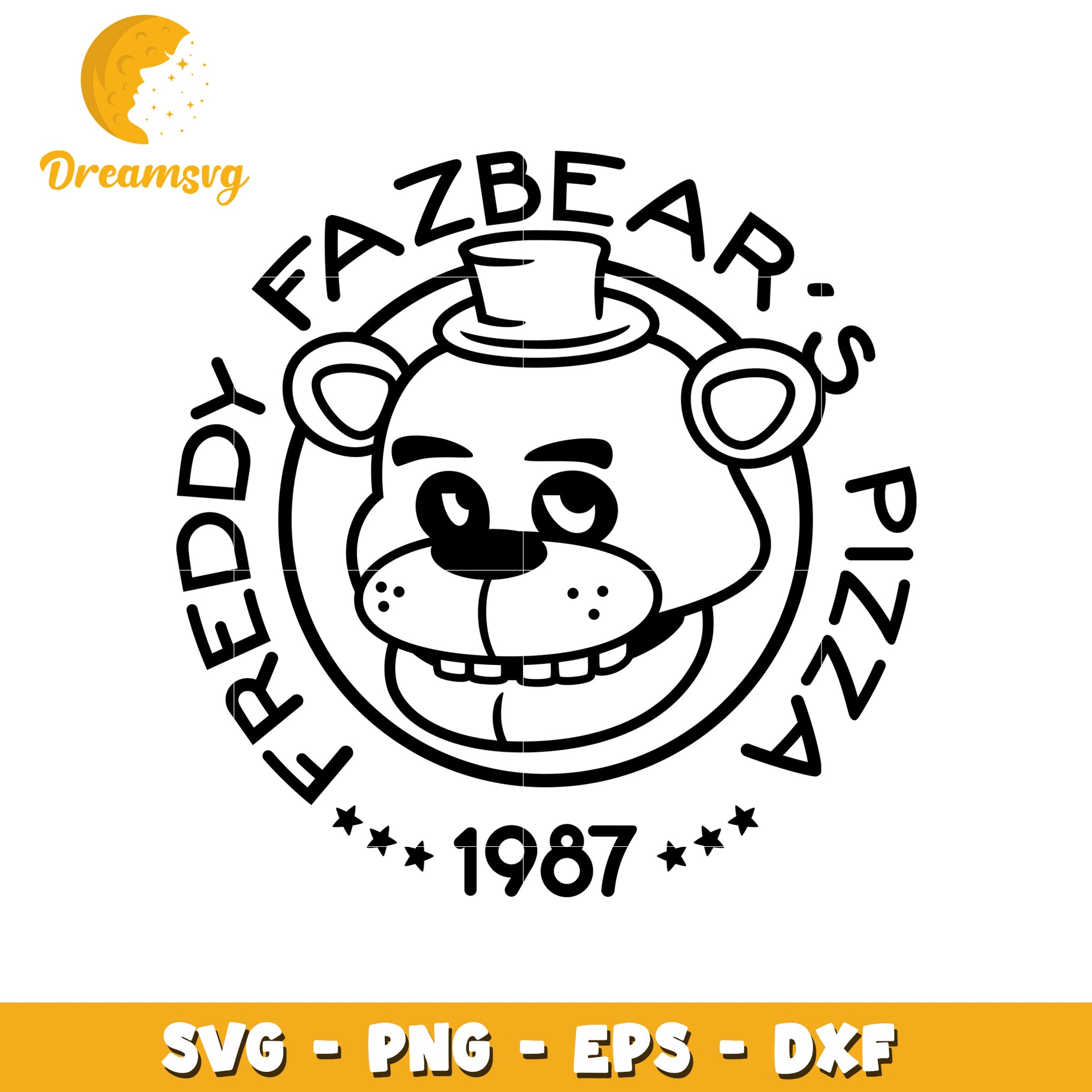 Freddy Fazbears Pizza 1987 SVG Cut File