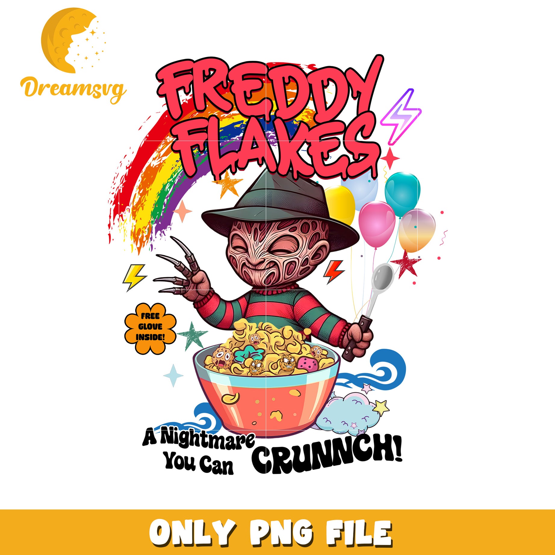 Freddy Flakes design png, halloween cartoons png, spirit halloween png