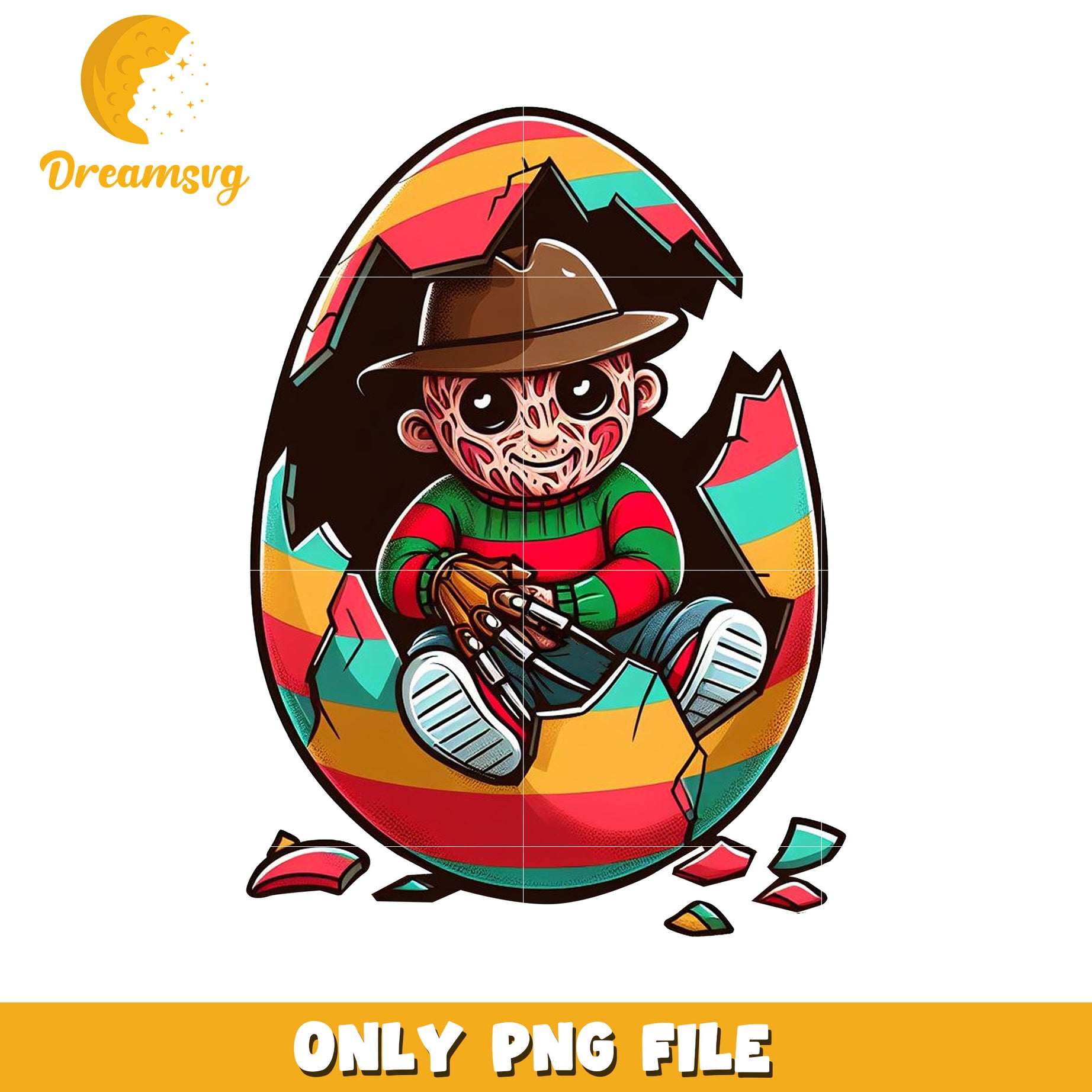 Freddy Krueger Easter Egg PNG Design