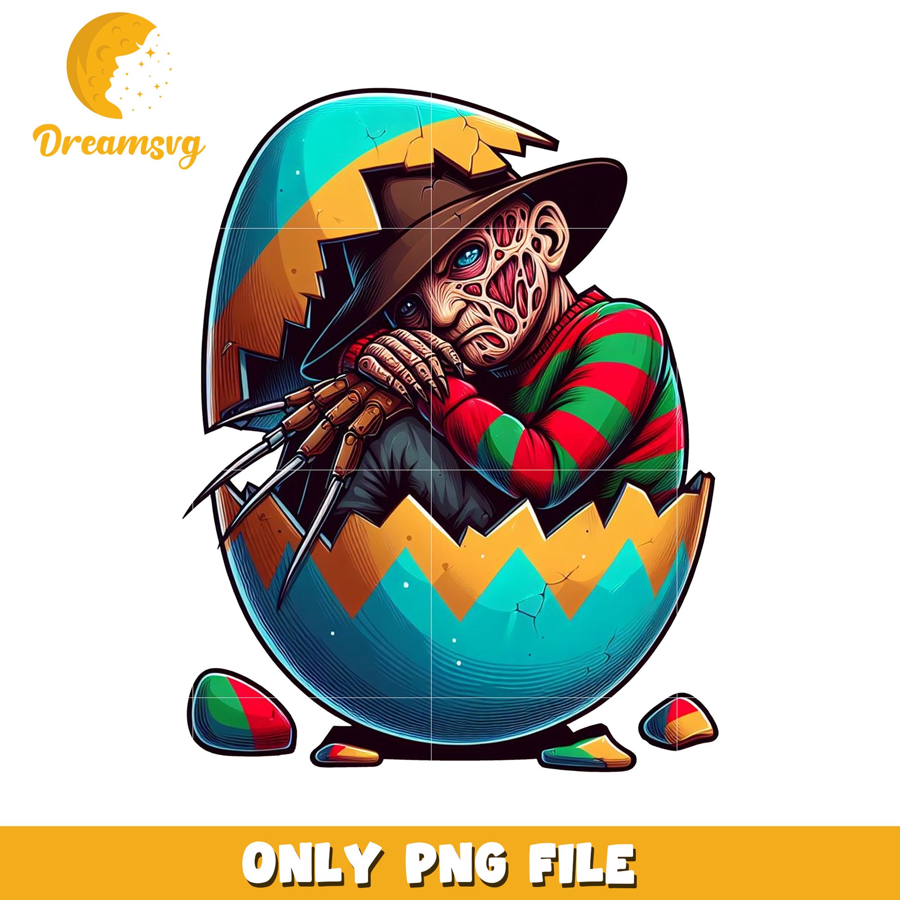 Freddy Krueger Easter Egg PNG Digital Art for Download