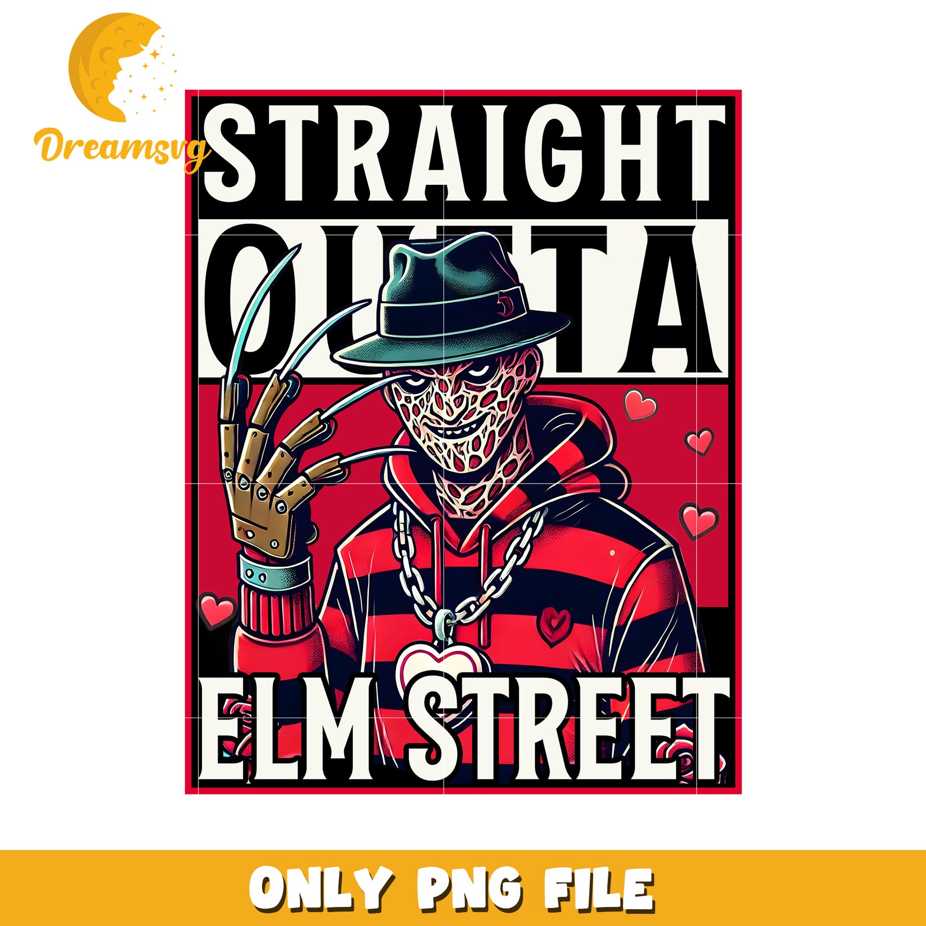 Freddy Krueger PNG Sublimation Design