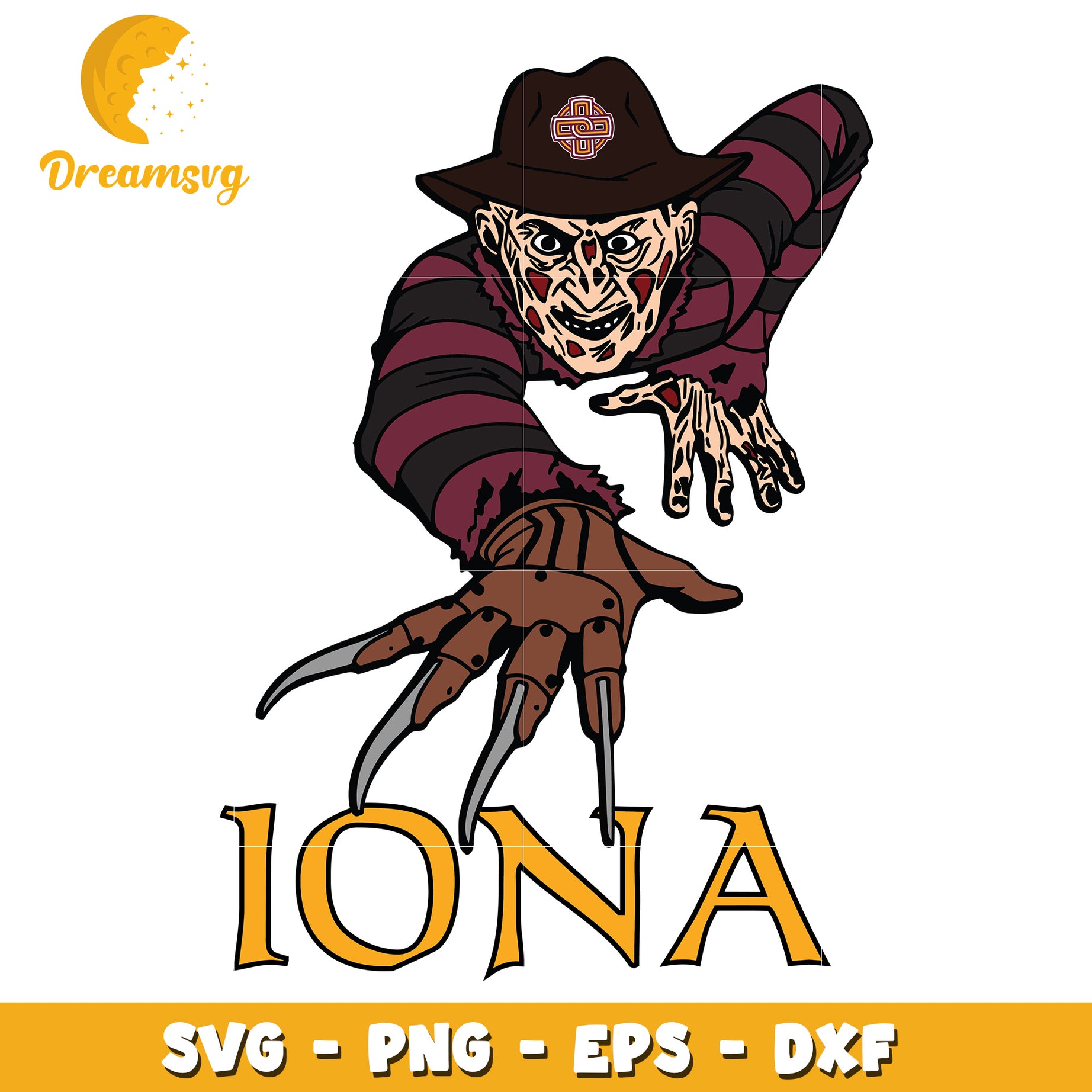 Freddy Krueger SVG Cut File Iona