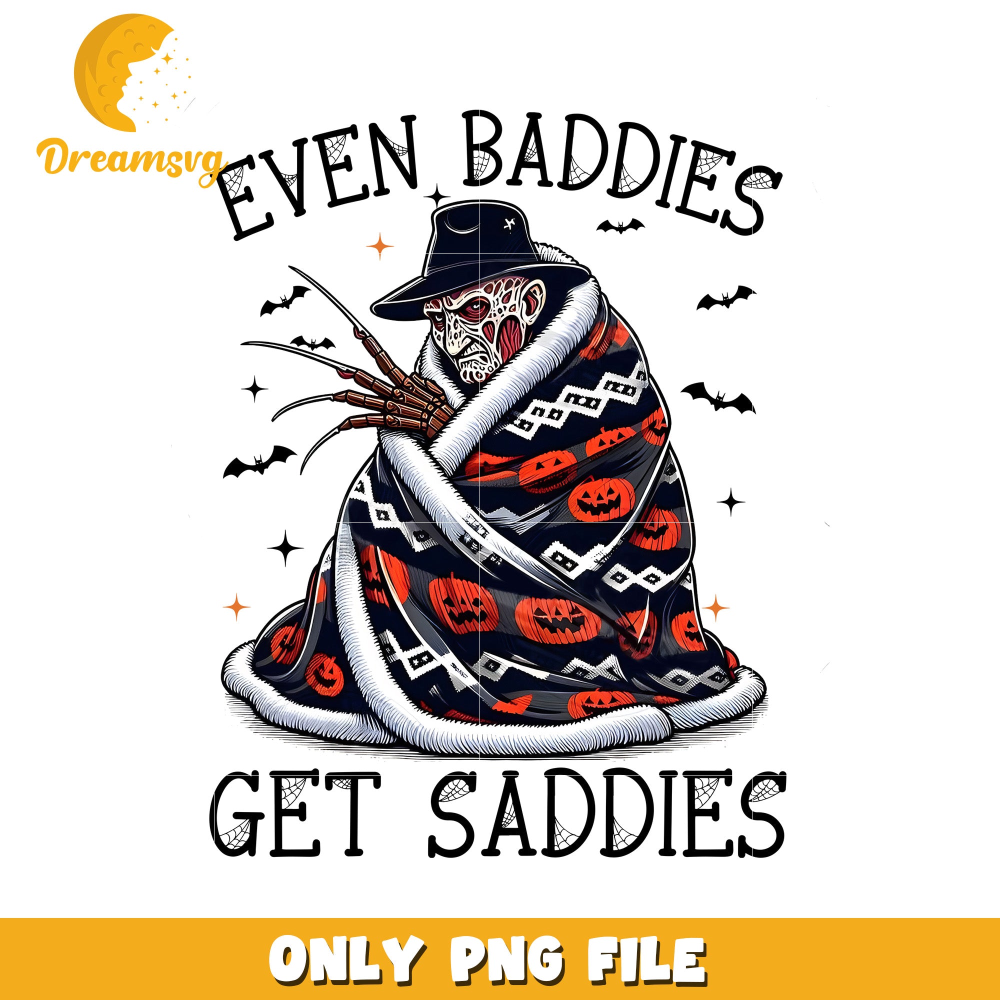 Freddy baddies get saddies png, halloween town png, happy design png