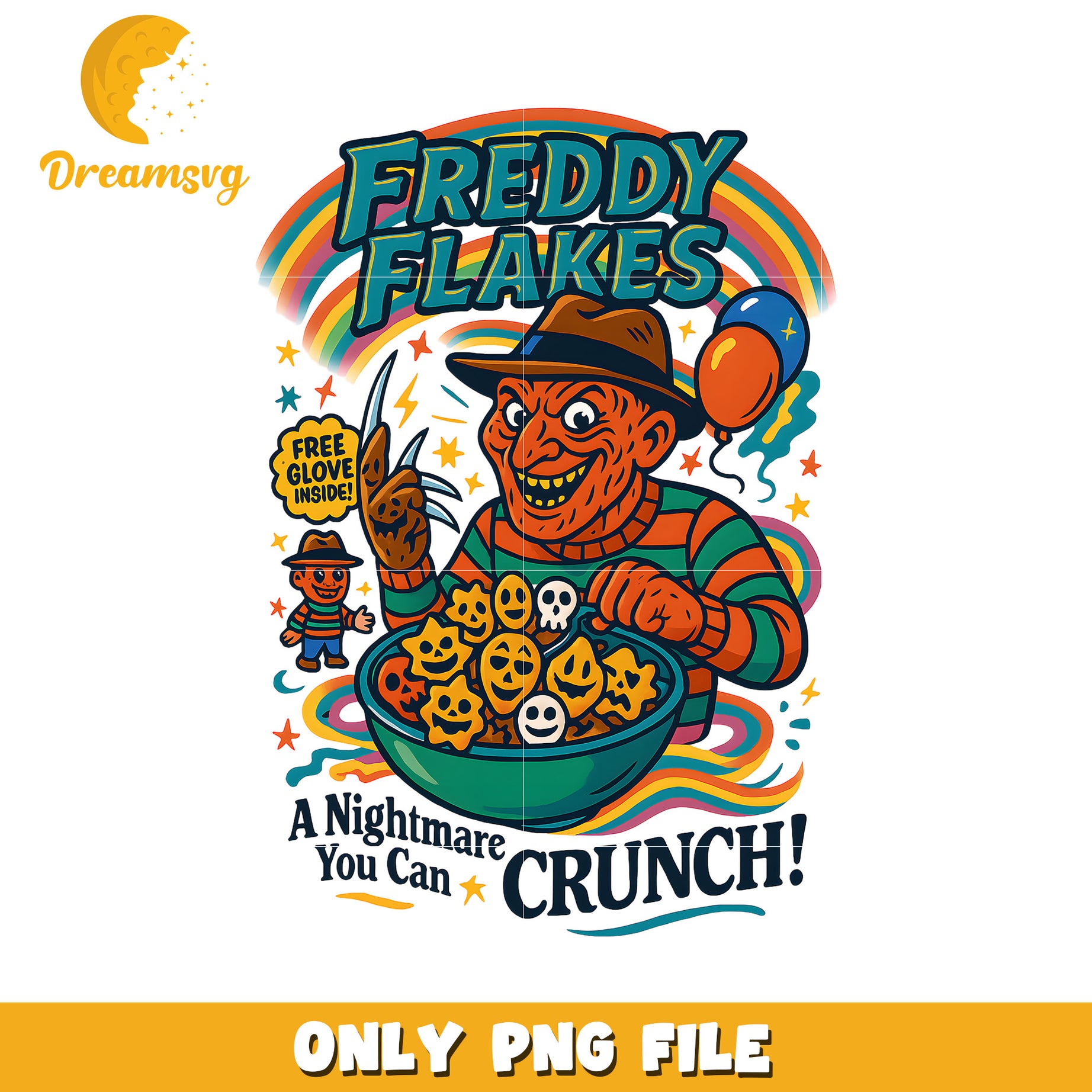 Freddy flakes design png, horror characters png, horror cartoons png